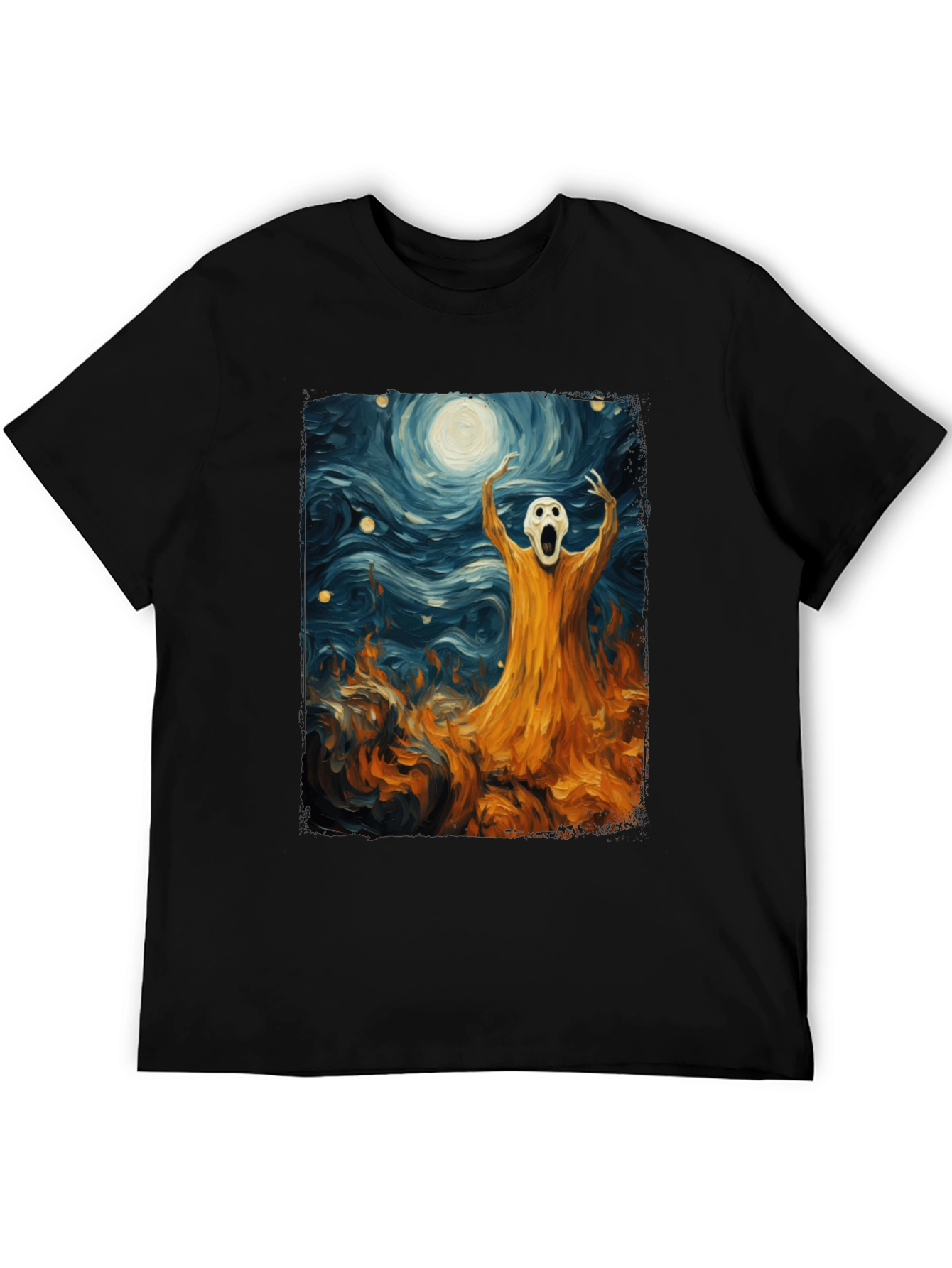 Starry Scream Graphic Tee - Artistic Comfort