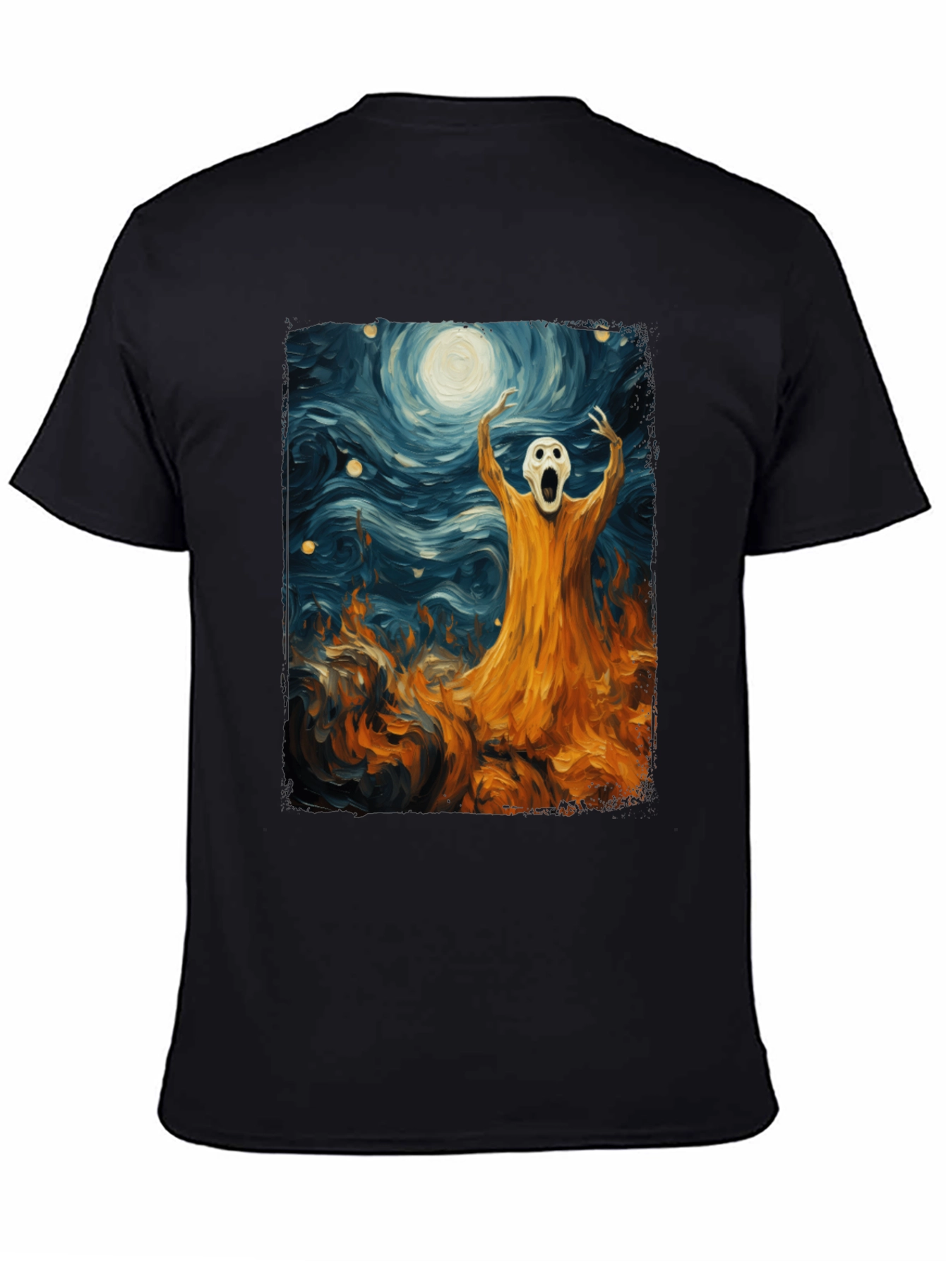 Starry Scream Graphic Tee - Artistic Comfort