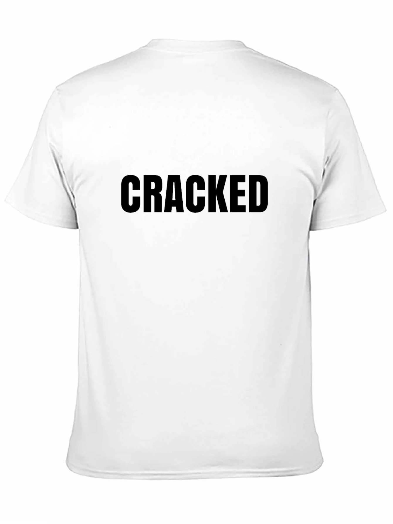 Cracked Graphic Print Black T-Shirt