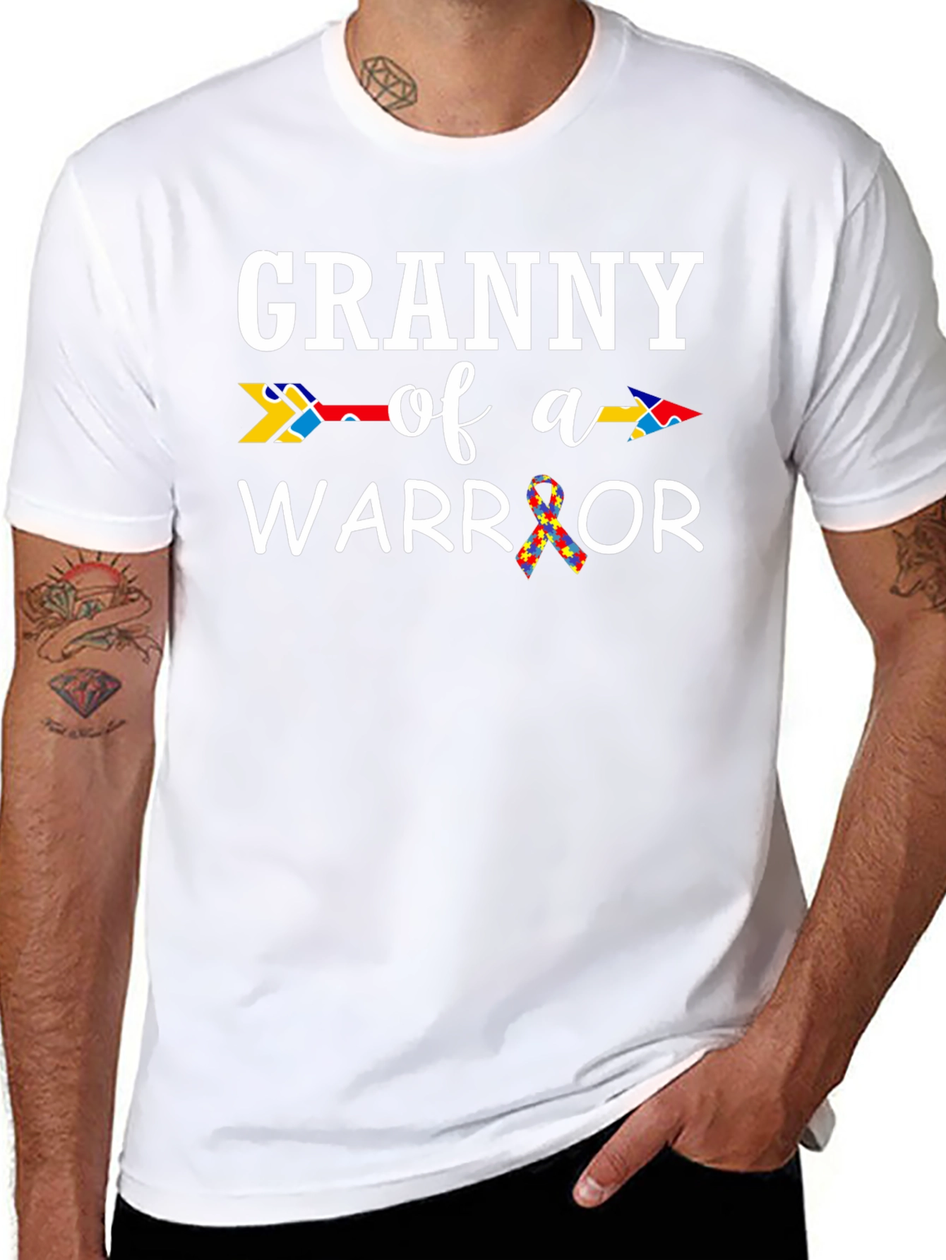 Granny of a Warrior Autism Awareness T-Shirt
