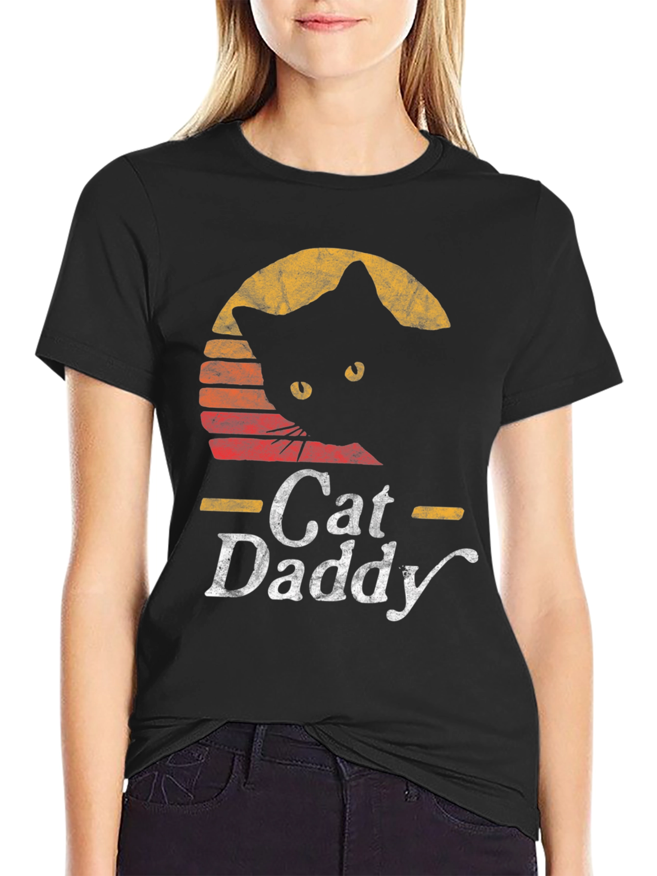Cat Daddy Graphic Tee - Retro Style