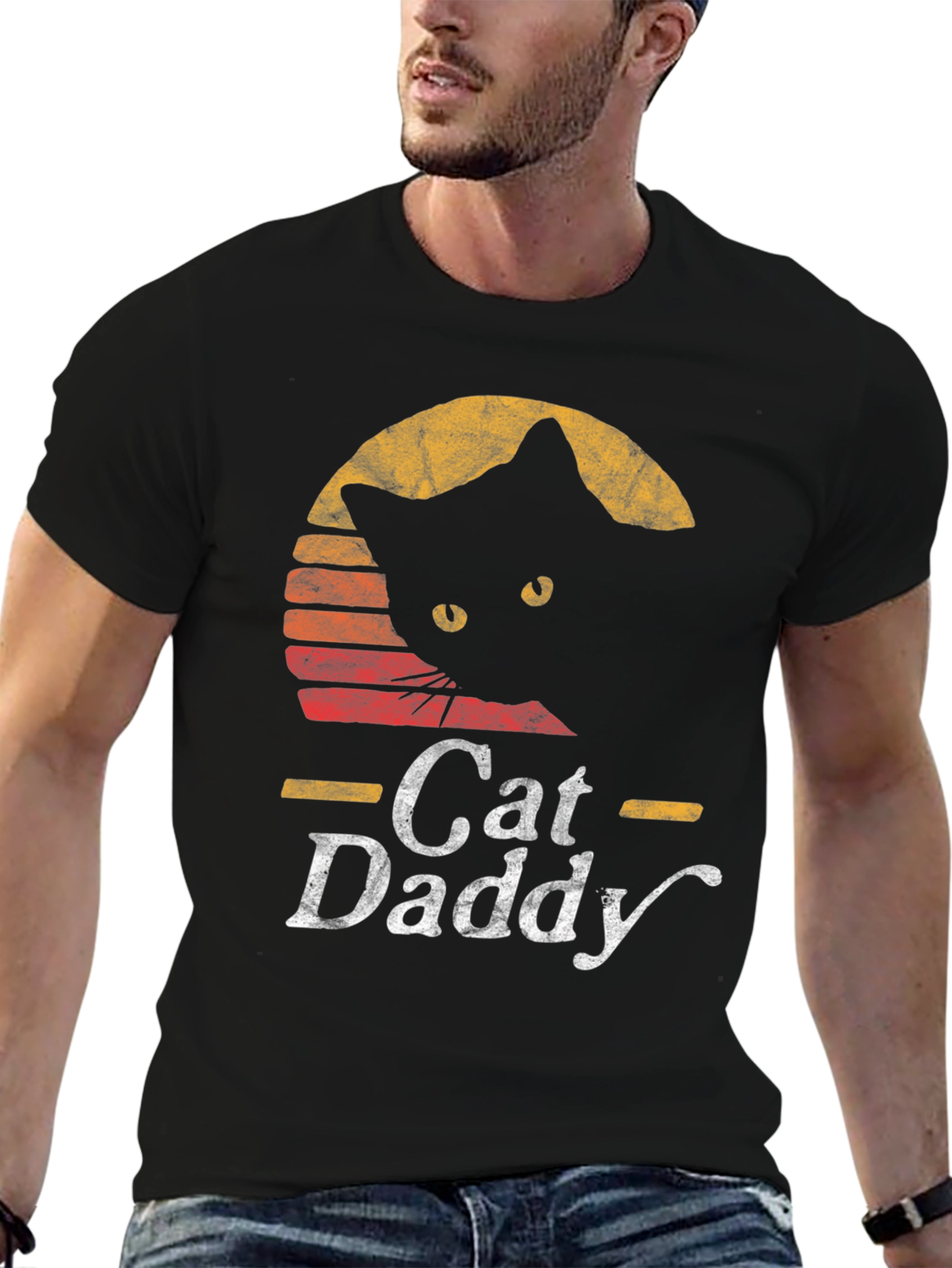 Cat Daddy Graphic Tee - Retro Style