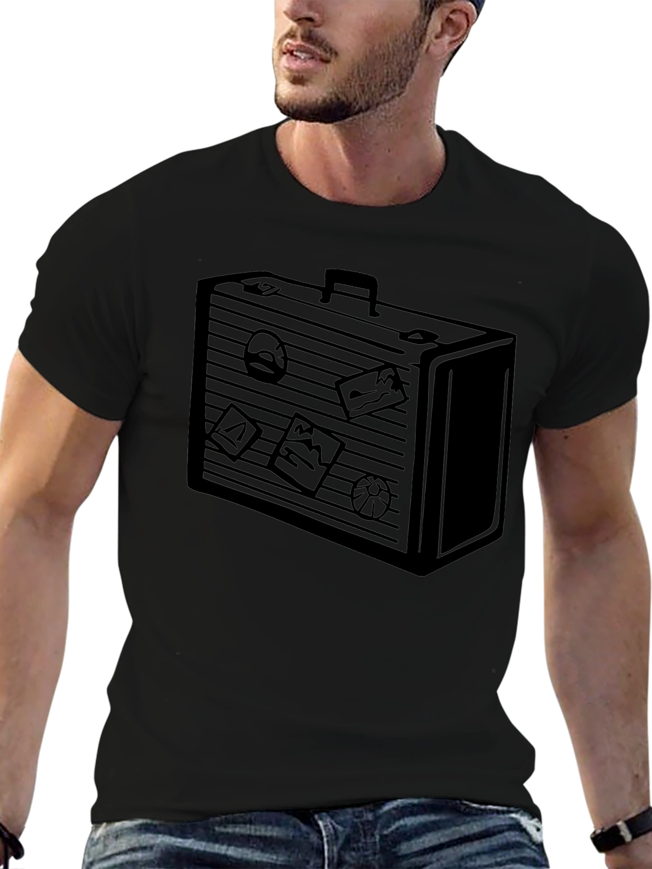 Suitcase Graphic Tee - Travel Style Shirt