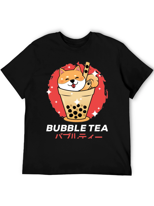 Bubble Tea Shiba Inu Graphic T-Shirt