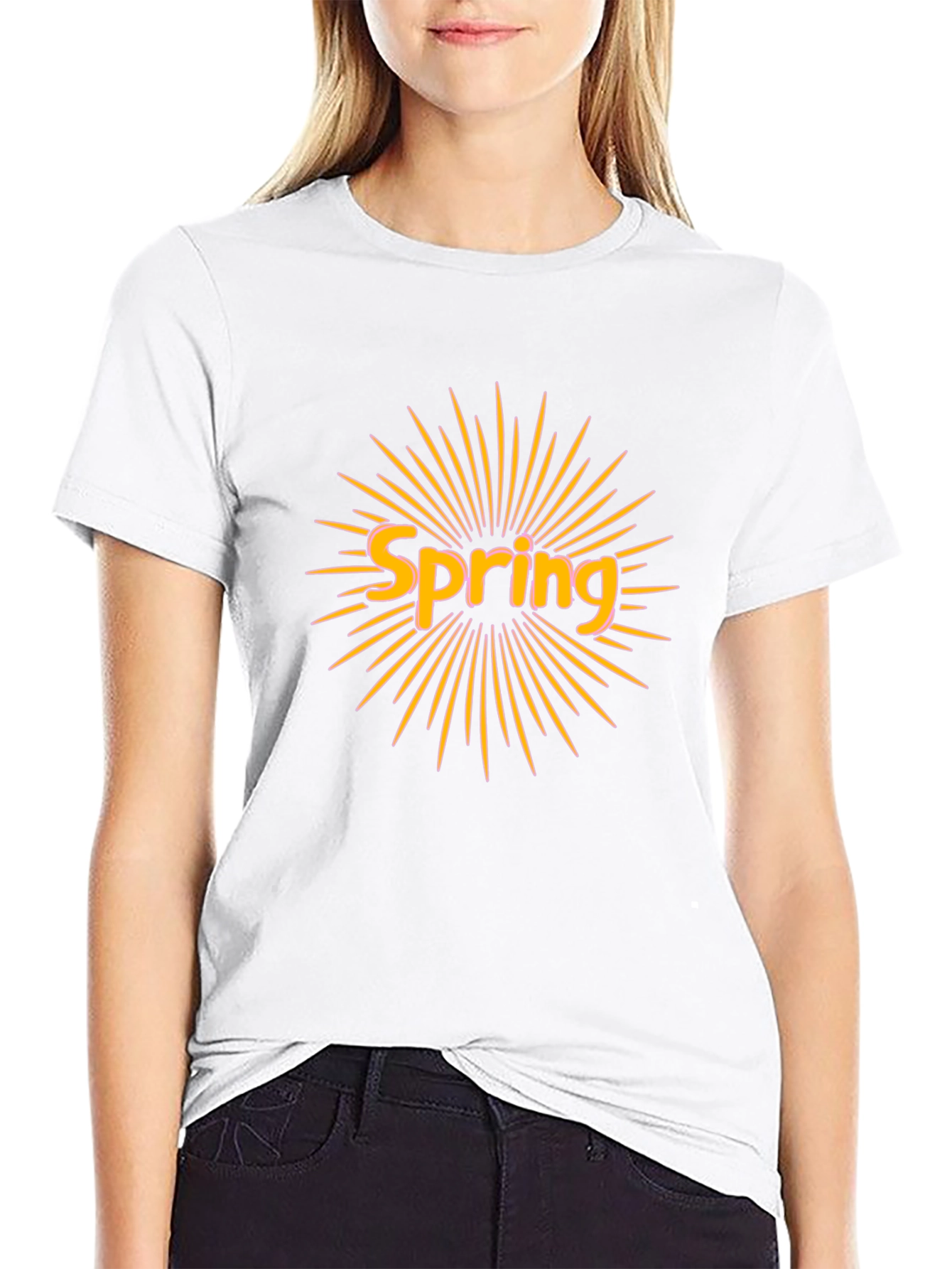 Spring Sunburst Graphic Tee - Stylish Black T-Shirt