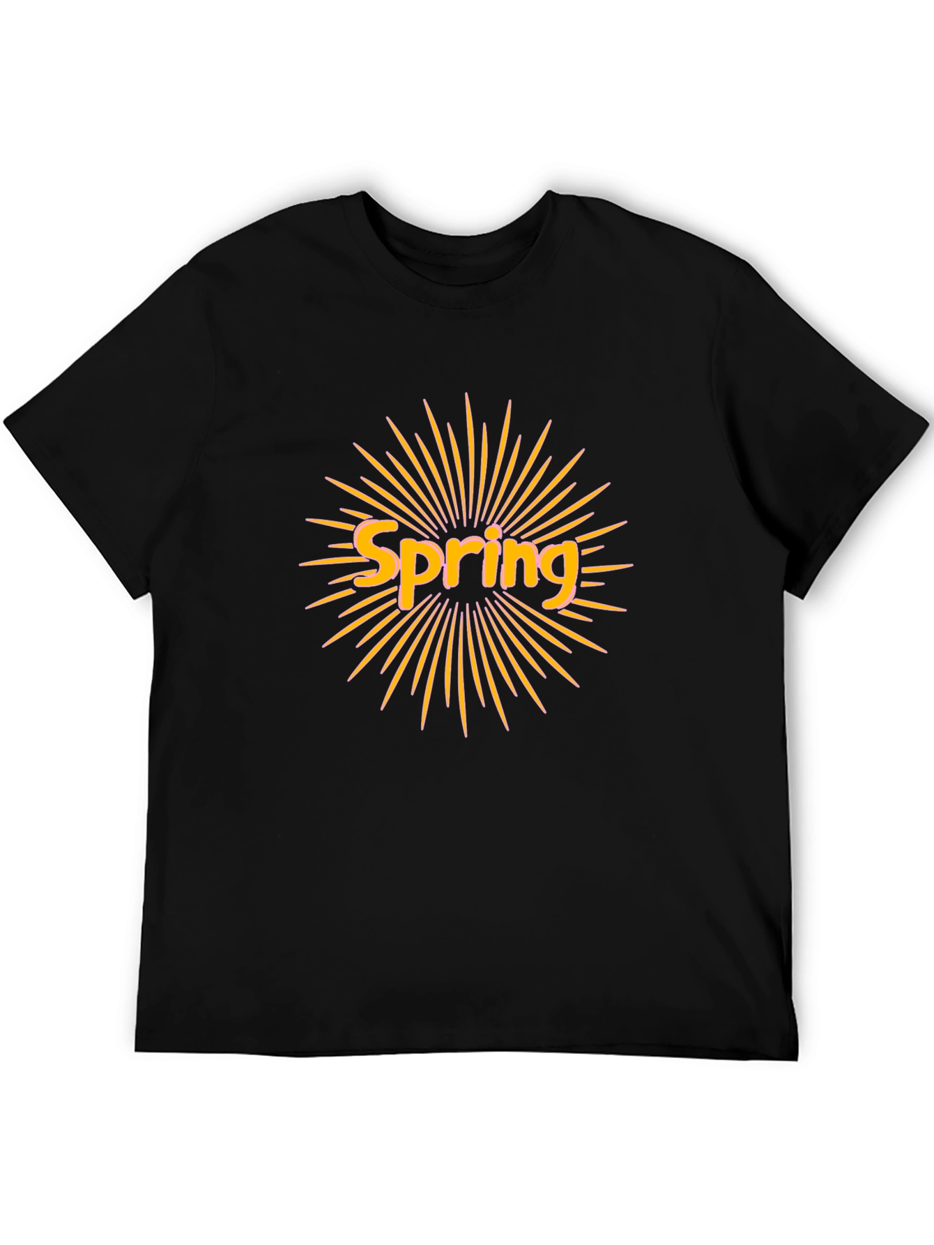 Spring Sunburst Graphic Tee - Stylish Black T-Shirt