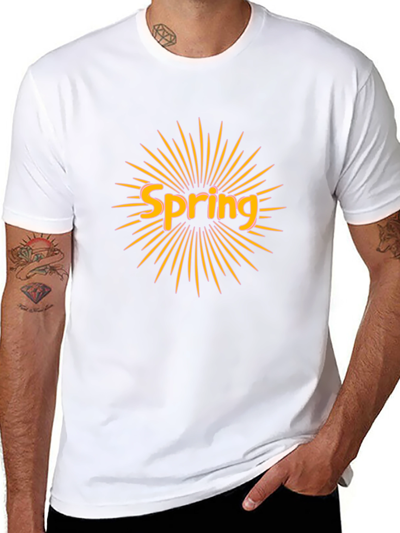 Spring Sunburst Graphic Tee - Stylish Black T-Shirt