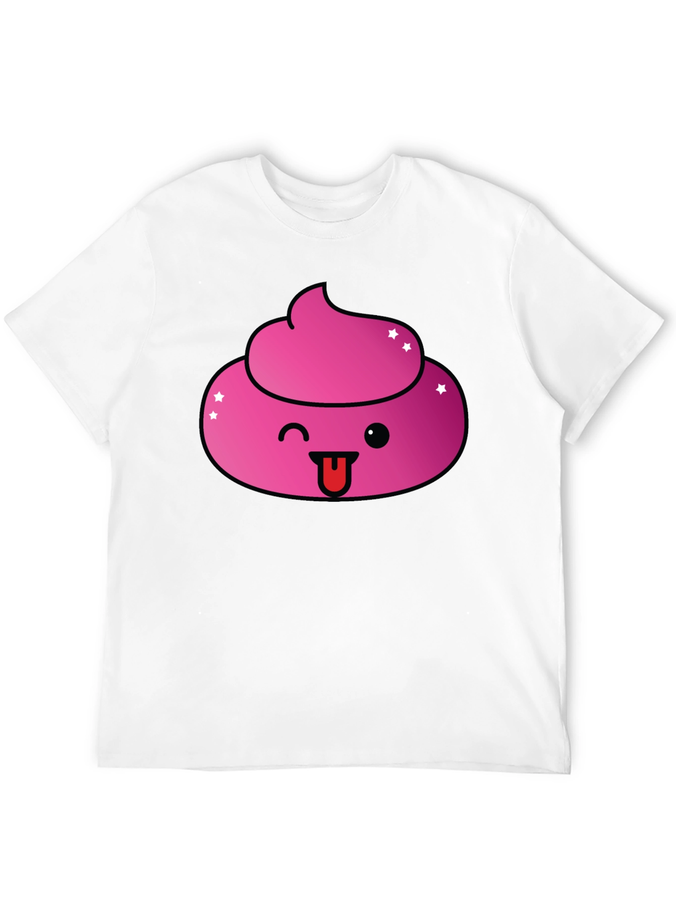 Pink Poop Emoji Graphic T-Shirt - Fun & Stylish!