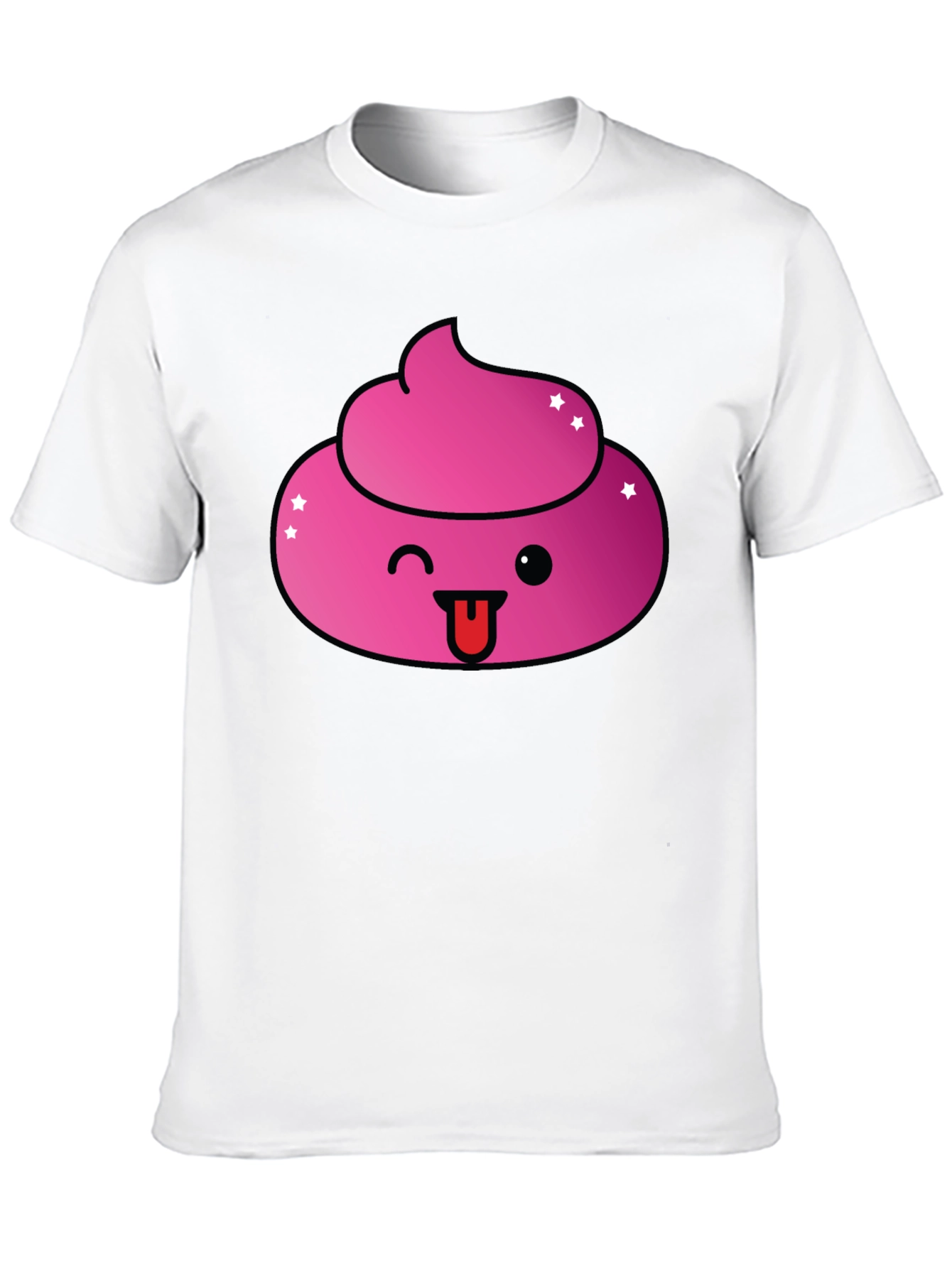 Pink Poop Emoji Graphic T-Shirt - Fun & Stylish!