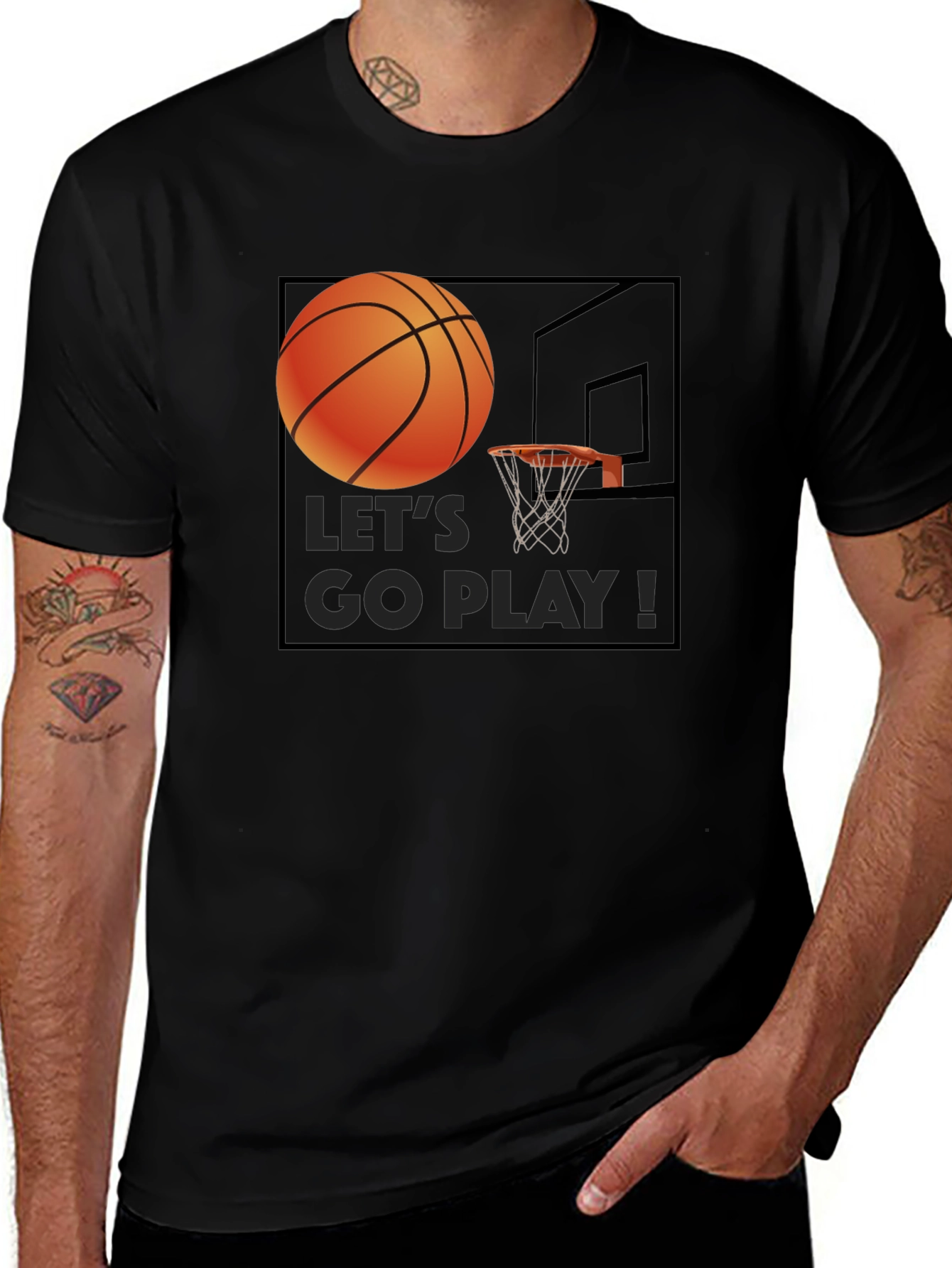 Basketball Graphic T-Shirt - Lets Go Play!