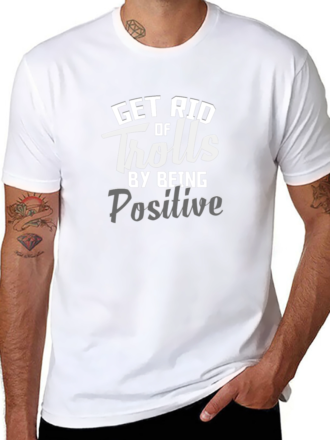 Get Rid of Trolls Positive Message T-Shirt