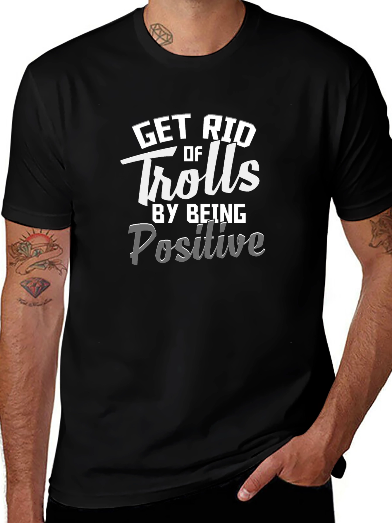 Get Rid of Trolls Positive Message T-Shirt
