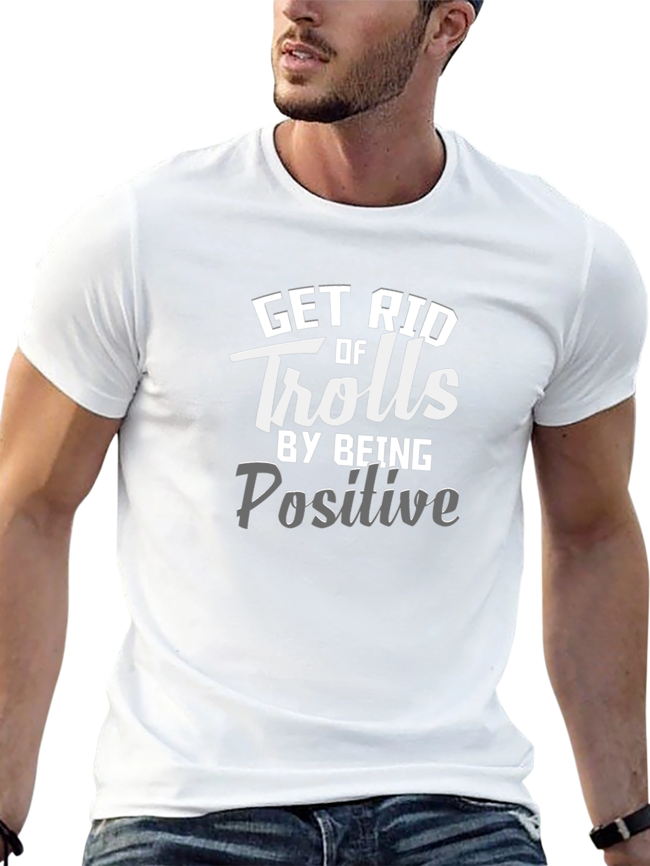 Get Rid of Trolls Positive Message T-Shirt