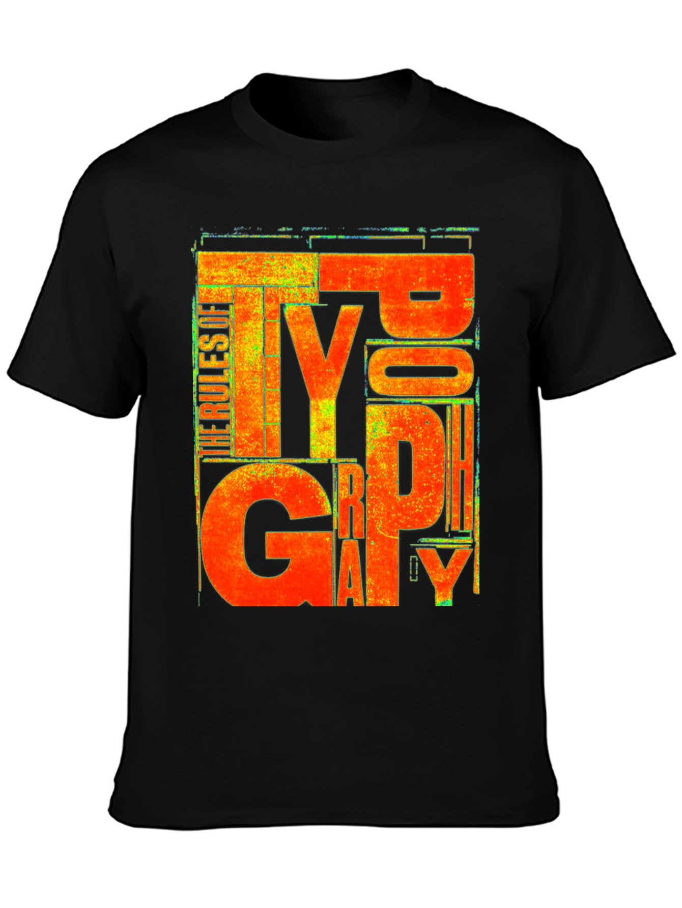 Typography Rules Black T-Shirt