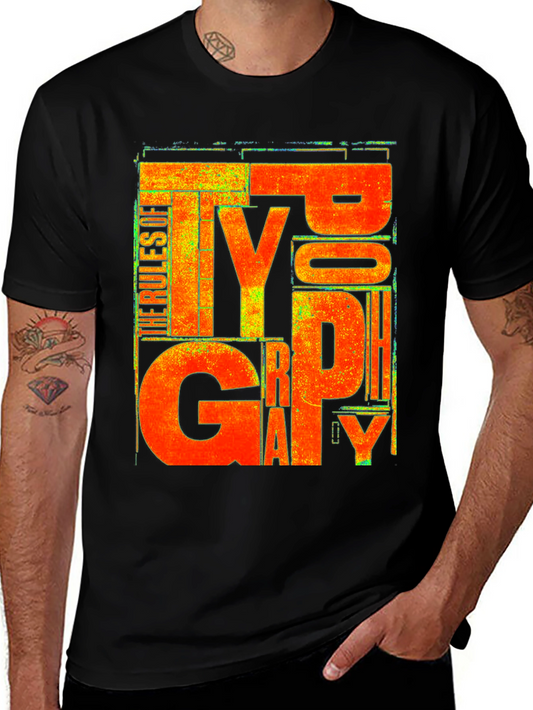 Typography Rules Black T-Shirt
