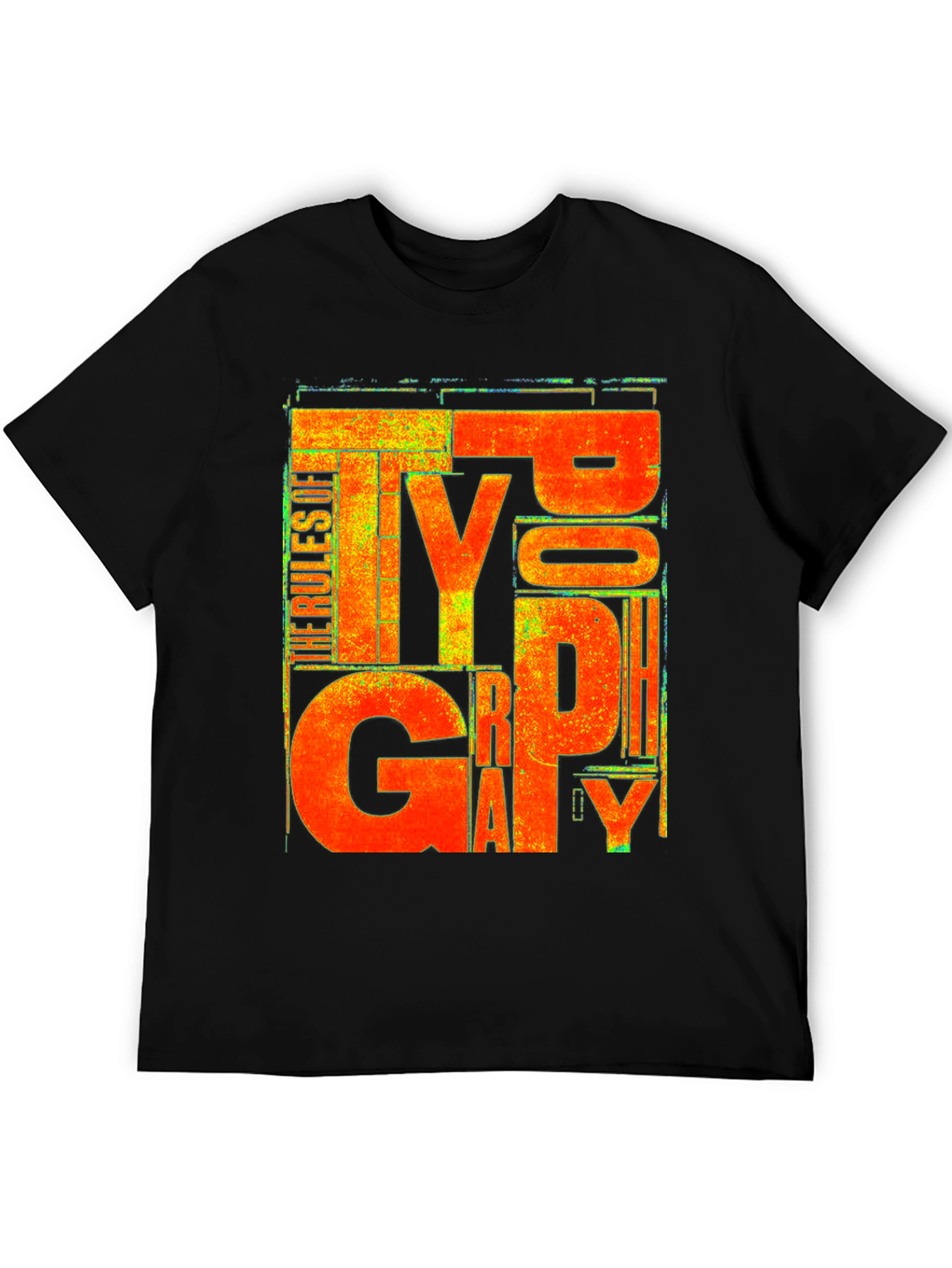 Typography Rules Black T-Shirt