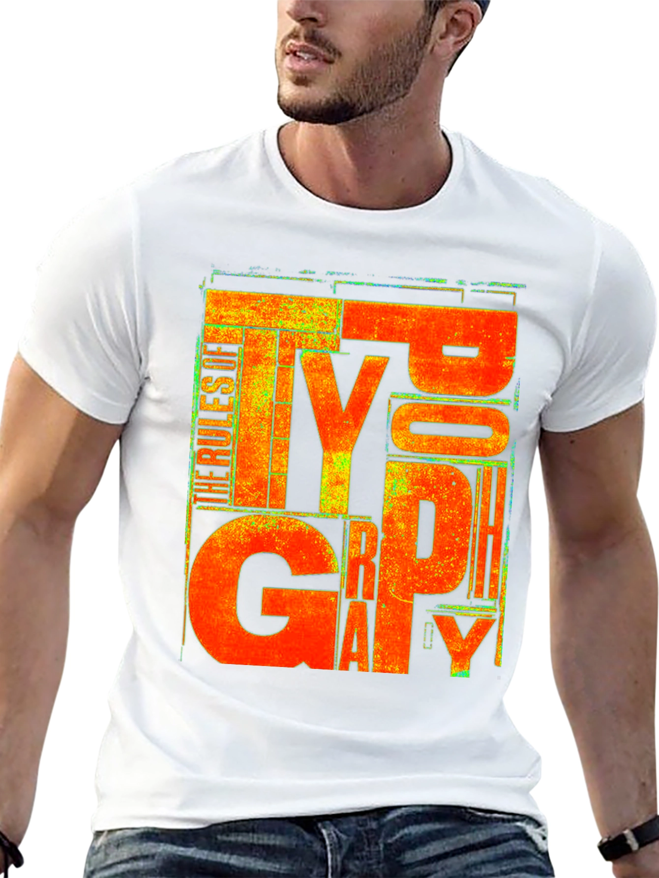 Typography Rules Black T-Shirt