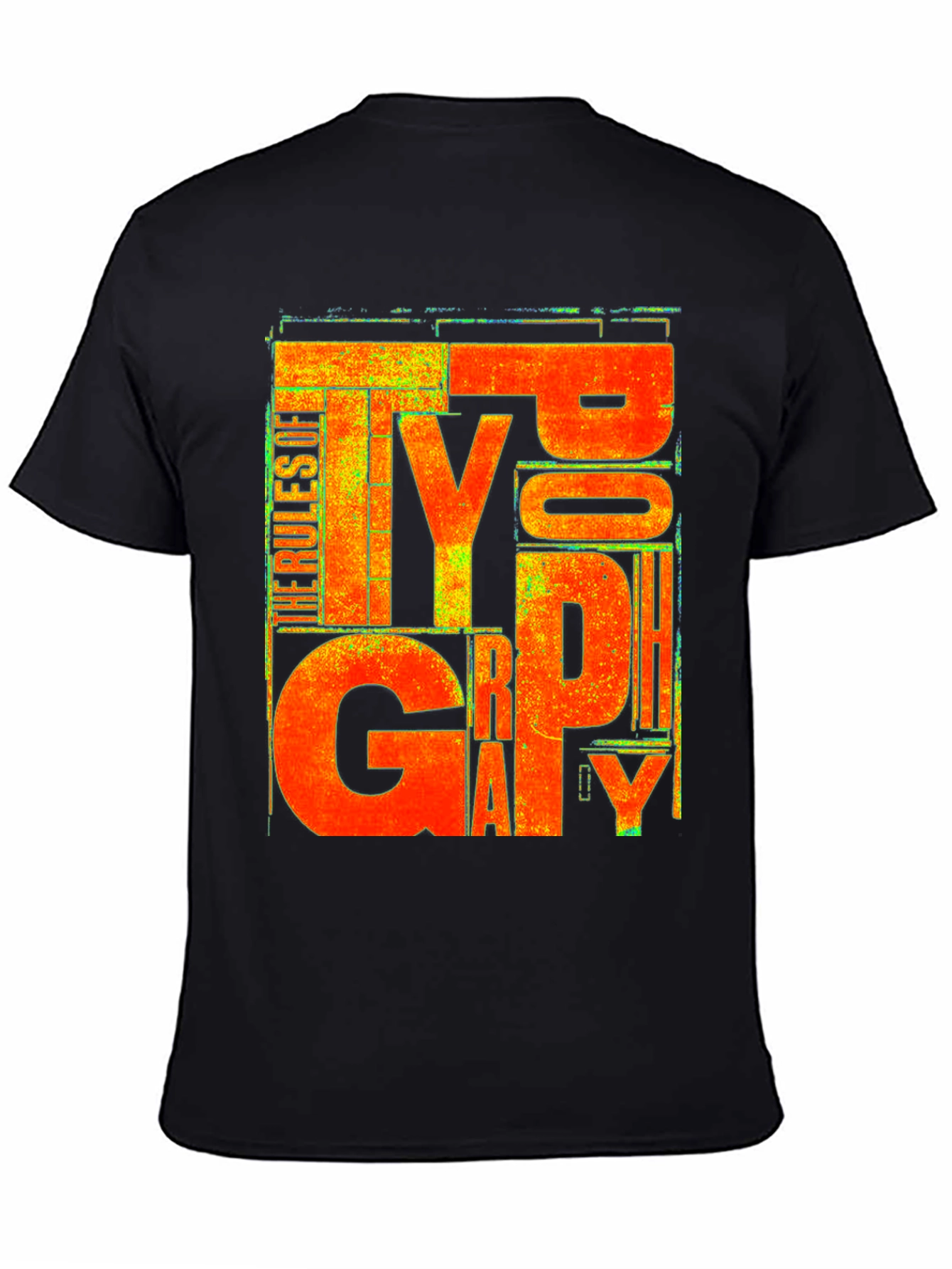 Typography Rules Black T-Shirt