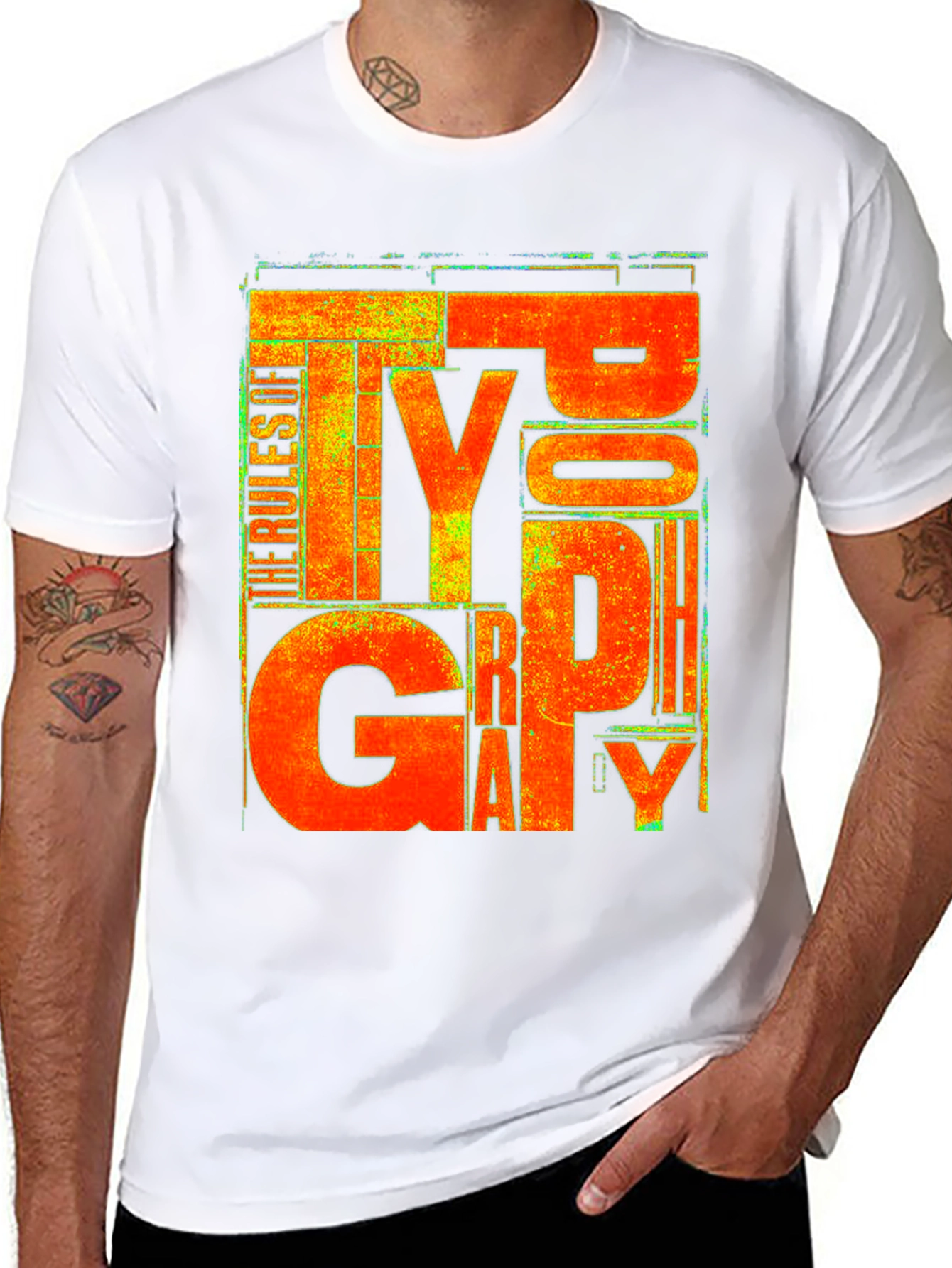 Typography Rules Black T-Shirt