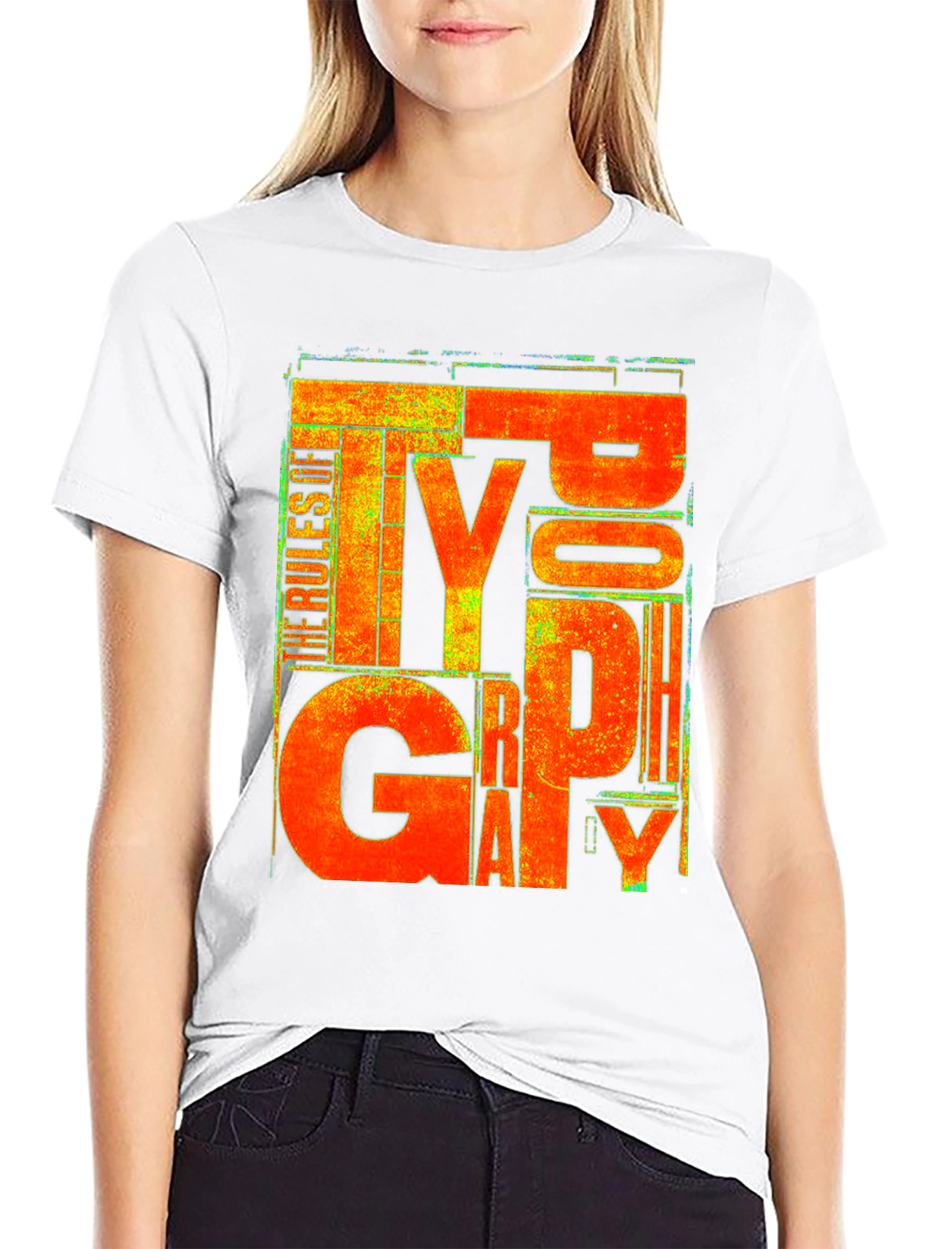 Typography Rules Black T-Shirt