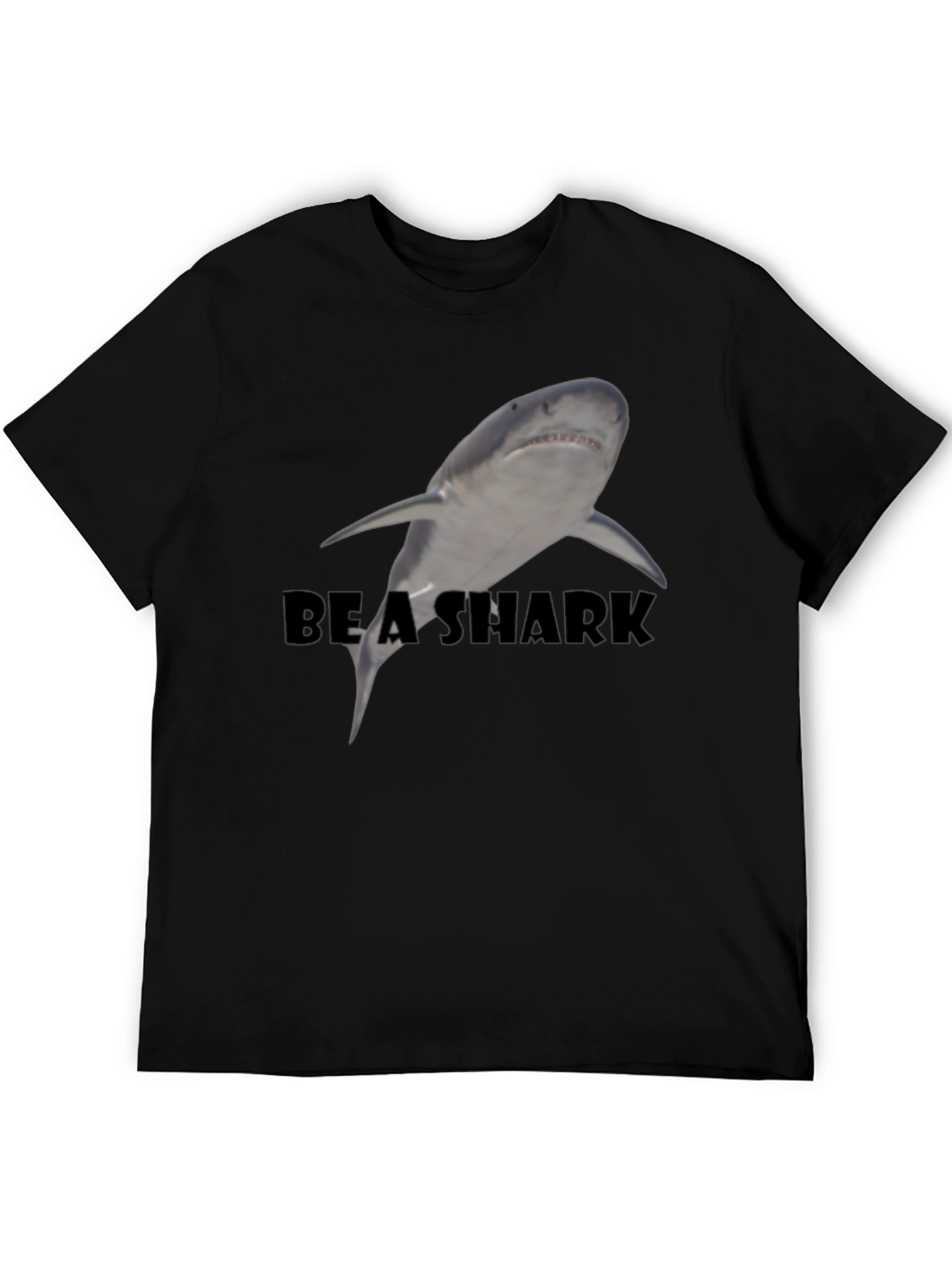 Be A Shark Black Graphic Tee - Mens Fashion