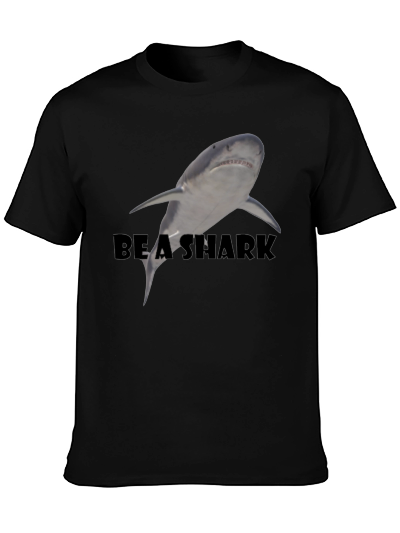 Be A Shark Black Graphic Tee - Mens Fashion