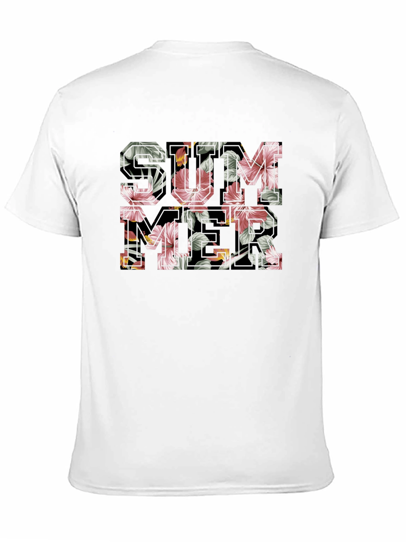 Floral Summer Graphic T-Shirt - Casual Cotton Tee