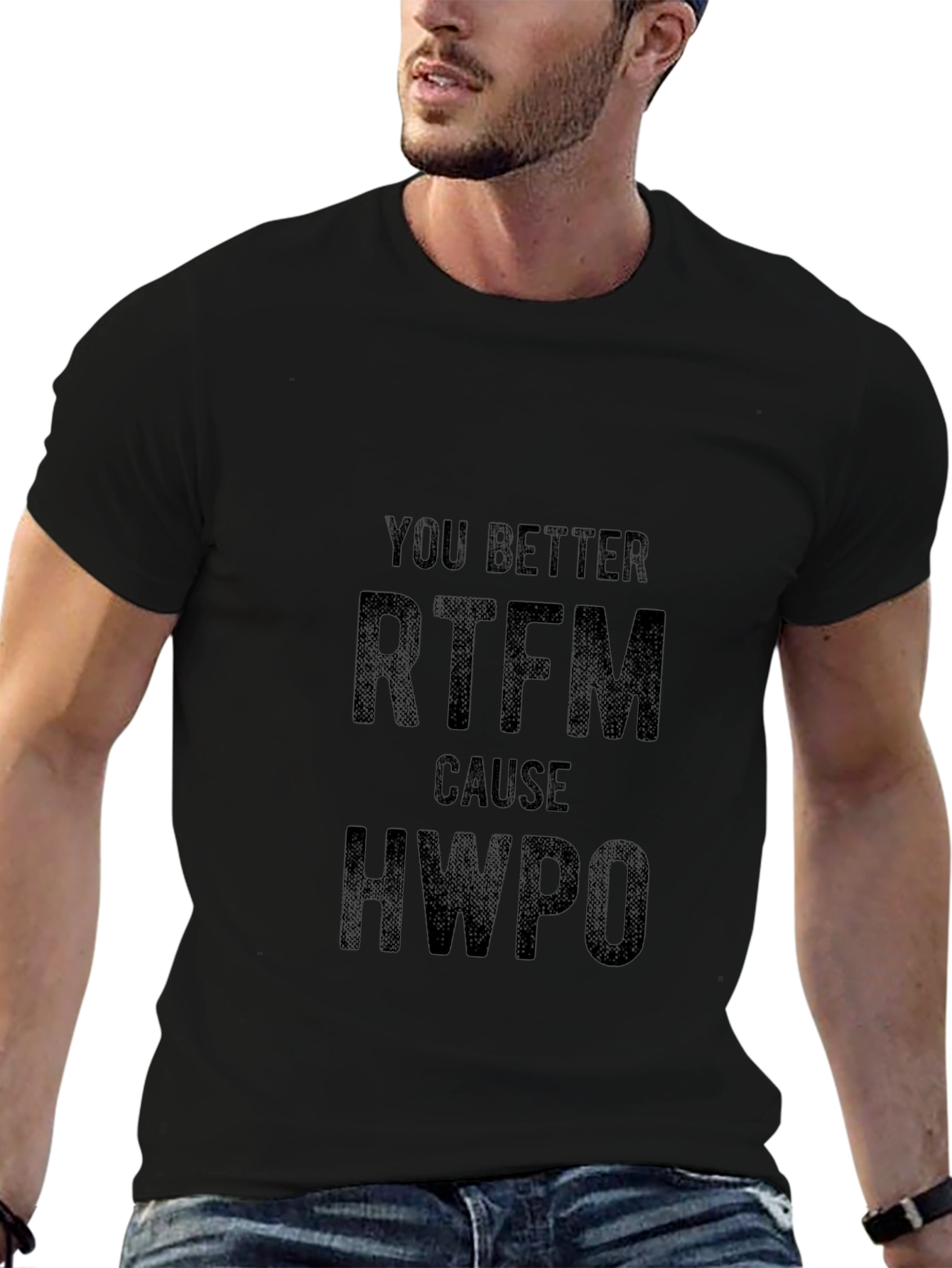 RTFM T-Shirt - Funny Sarcastic Black Tee
