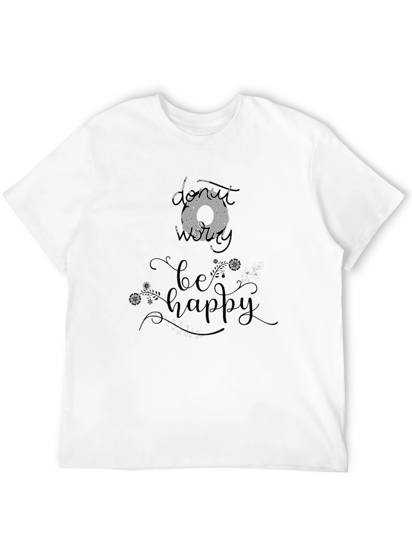 Donut Worry Be Happy Graphic T-Shirt