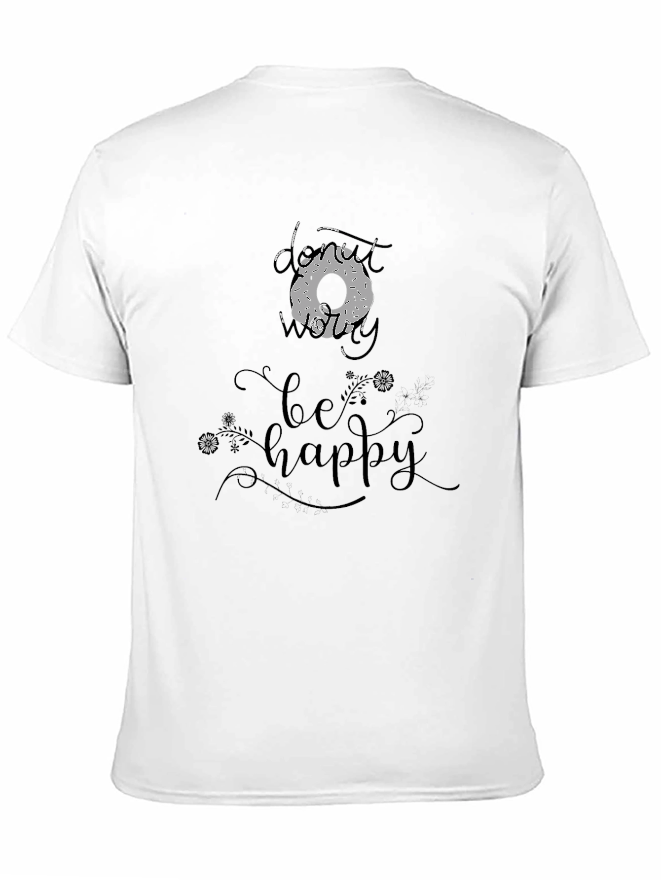 Donut Worry Be Happy Graphic T-Shirt