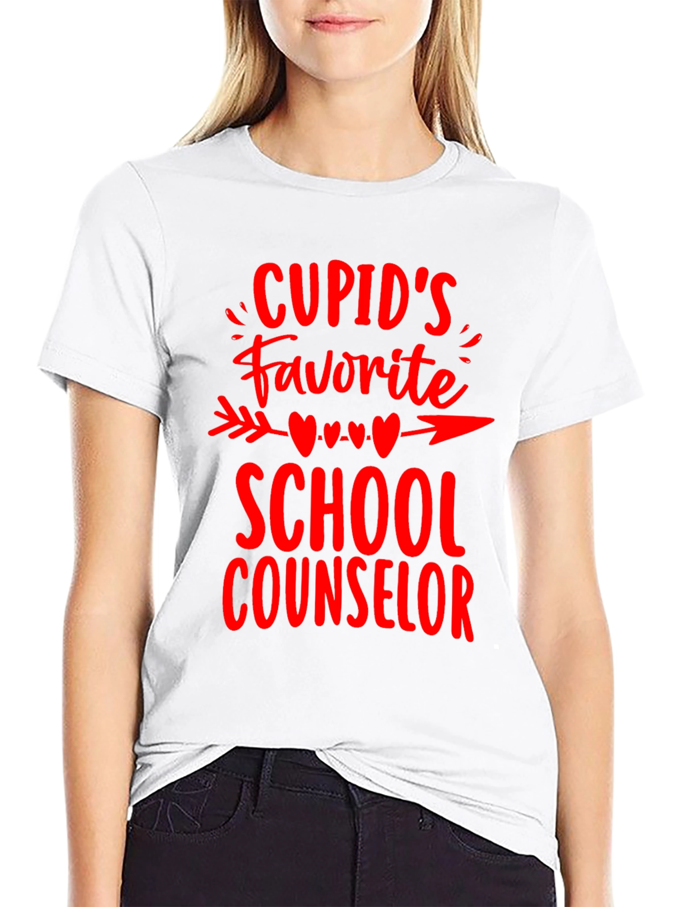 Cupids Favorite School Counselor Graphic Tee