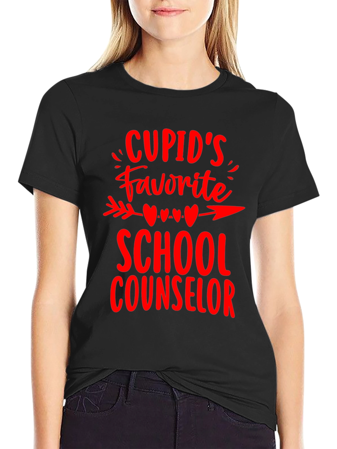 Cupids Favorite School Counselor Graphic Tee