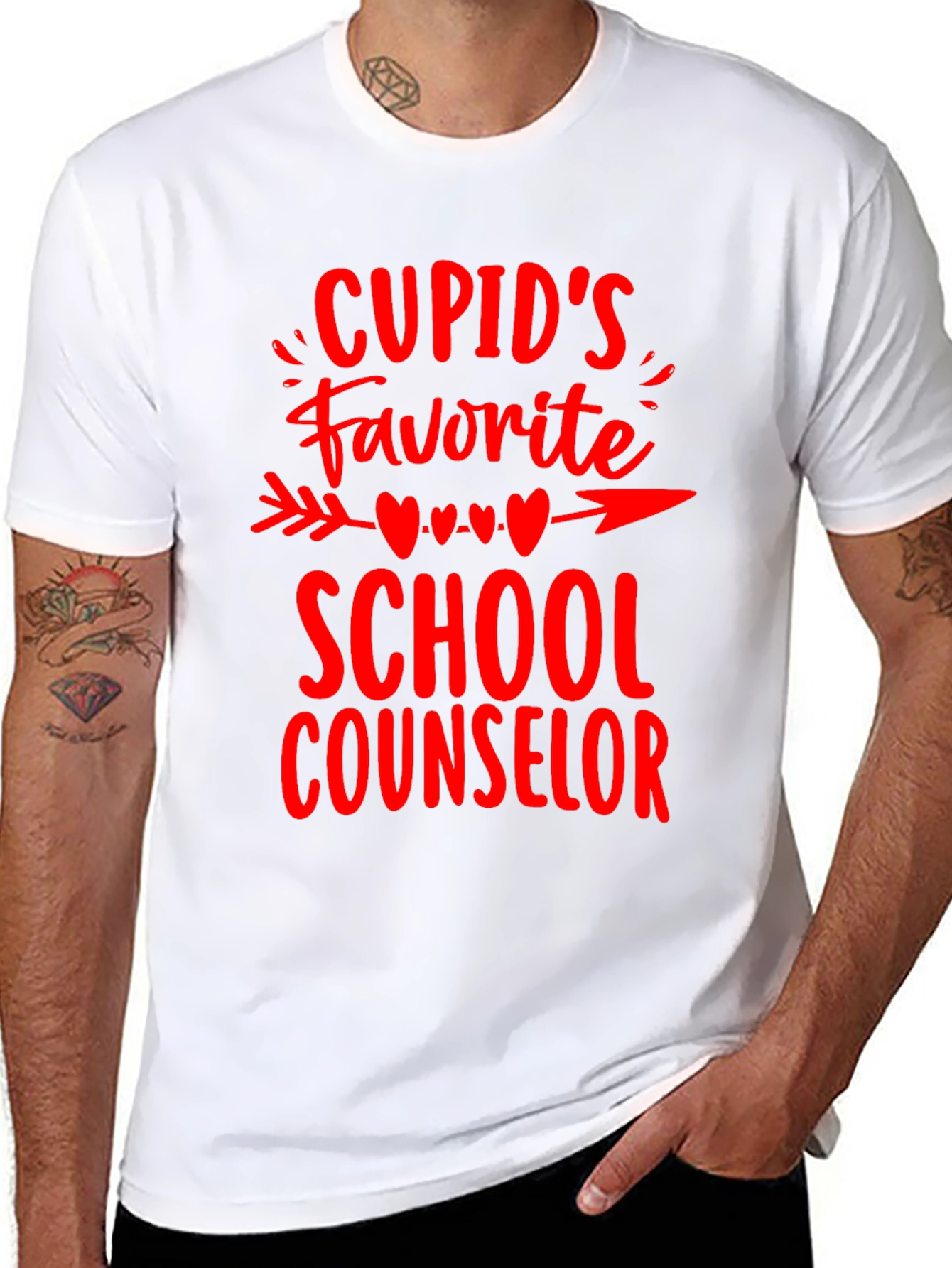 Cupids Favorite School Counselor Graphic Tee