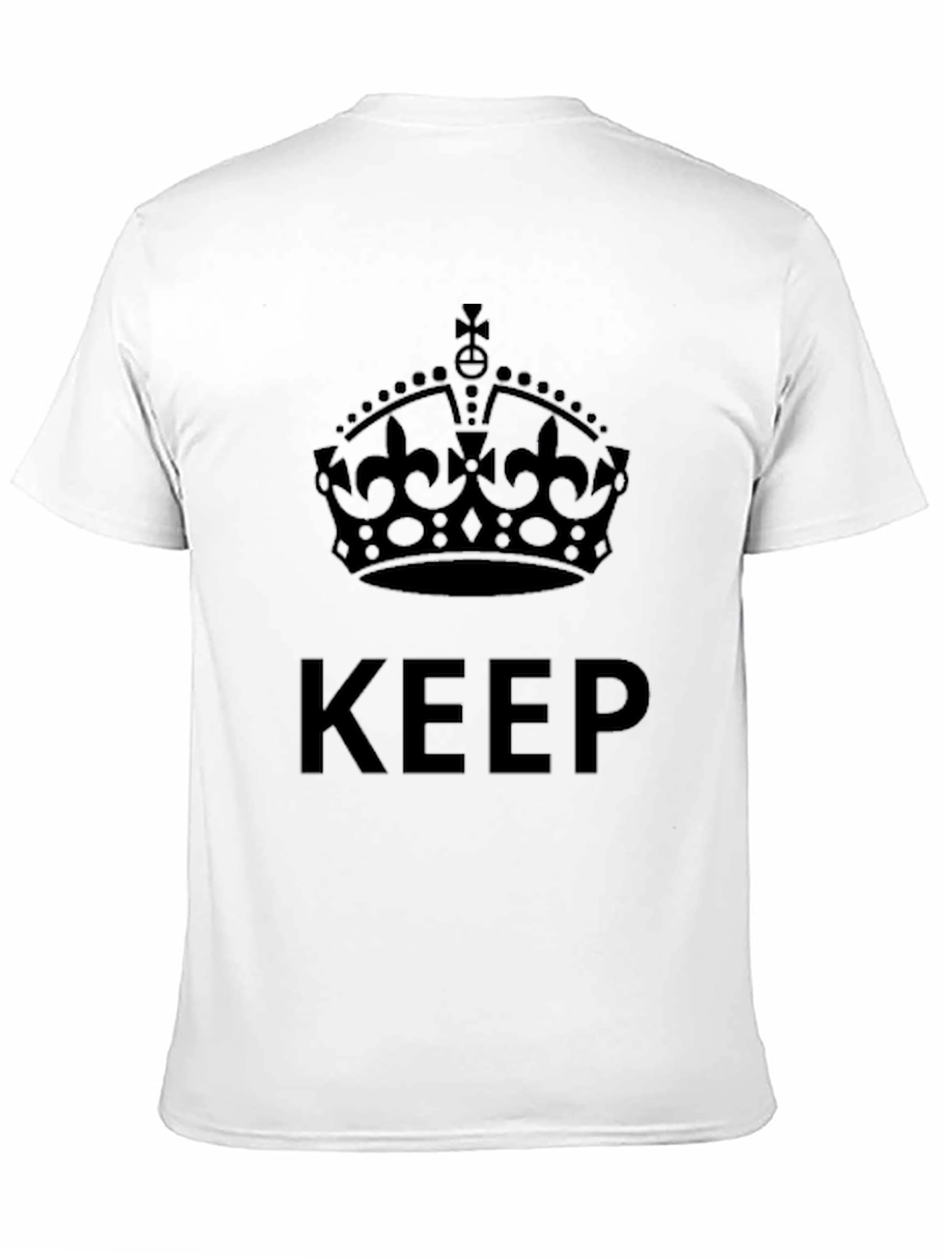 Keep Calm Crown Graphic T-Shirt - Mens Black Tee