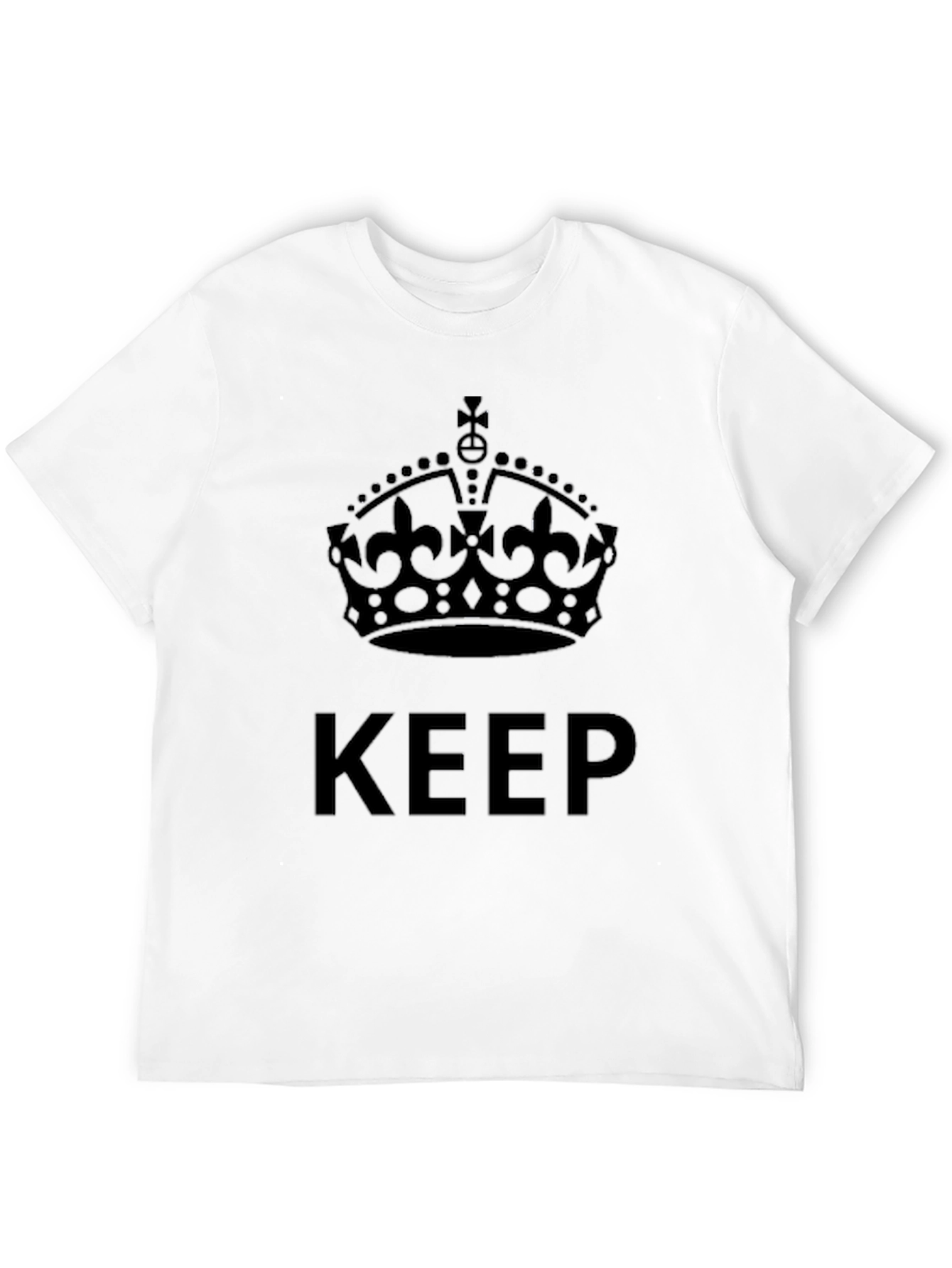 Keep Calm Crown Graphic T-Shirt - Mens Black Tee