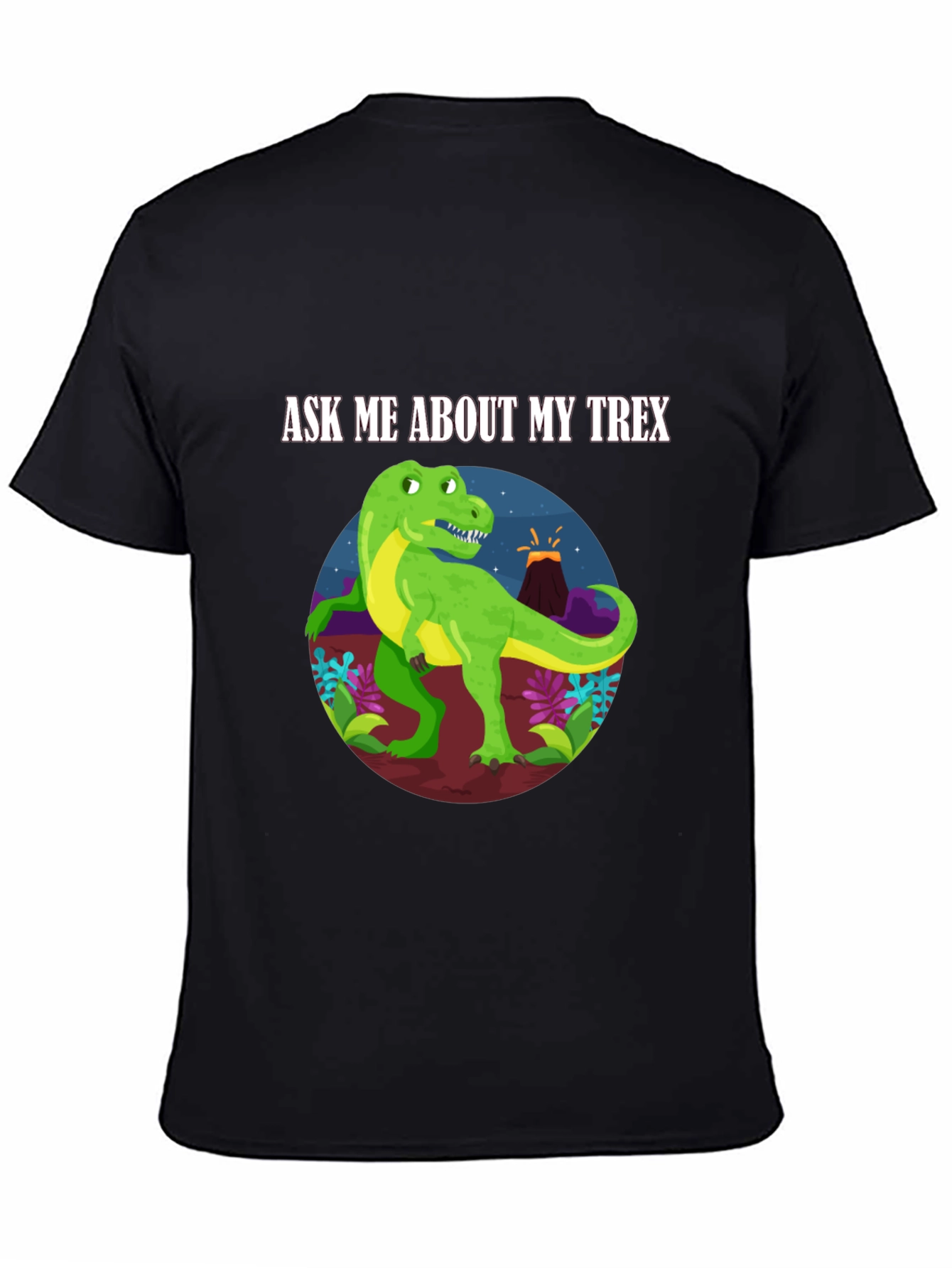 Ask Me About My T-Rex Black T-Shirt
