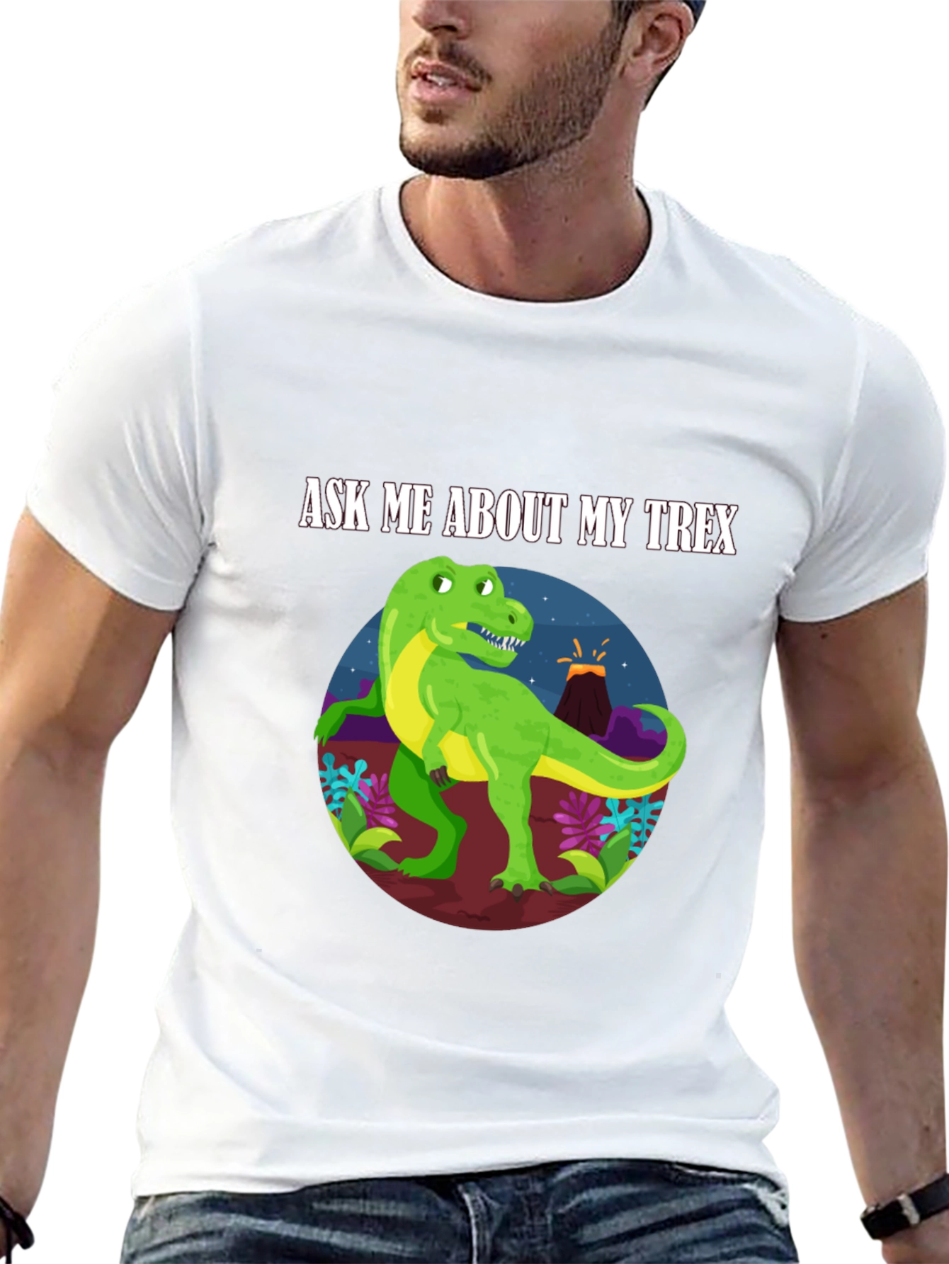 Ask Me About My T-Rex Black T-Shirt