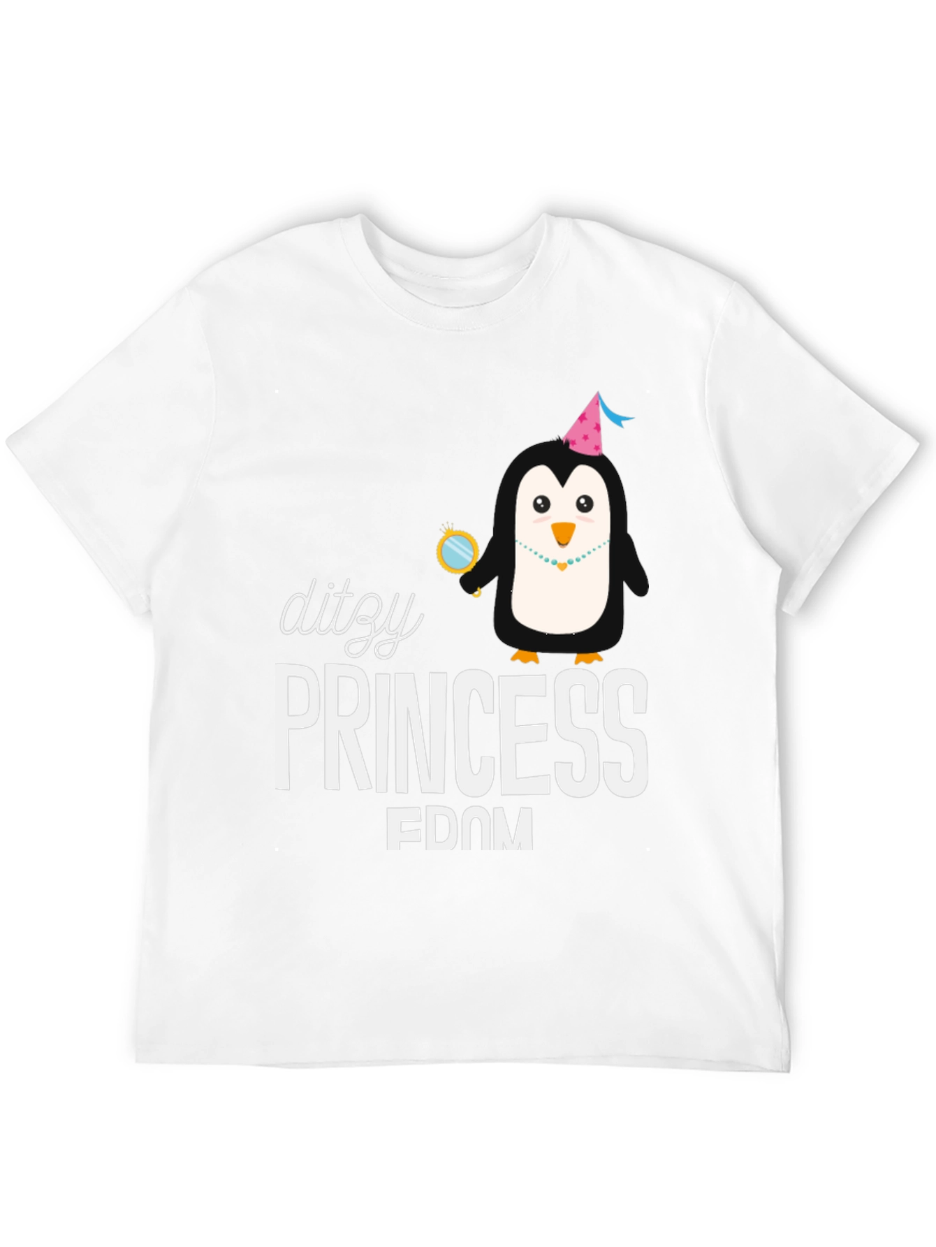 Dizzy Princess Penguin Tee - Unique Graphic Print Shirt
