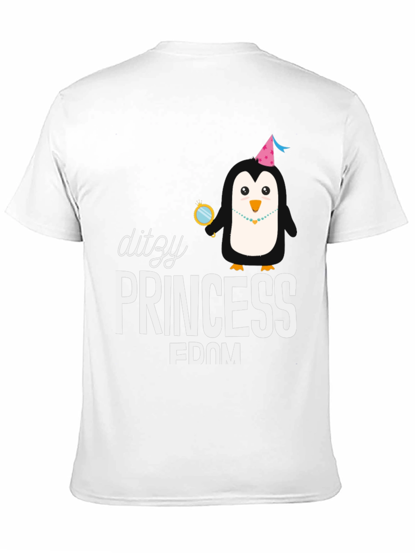 Dizzy Princess Penguin Tee - Unique Graphic Print Shirt