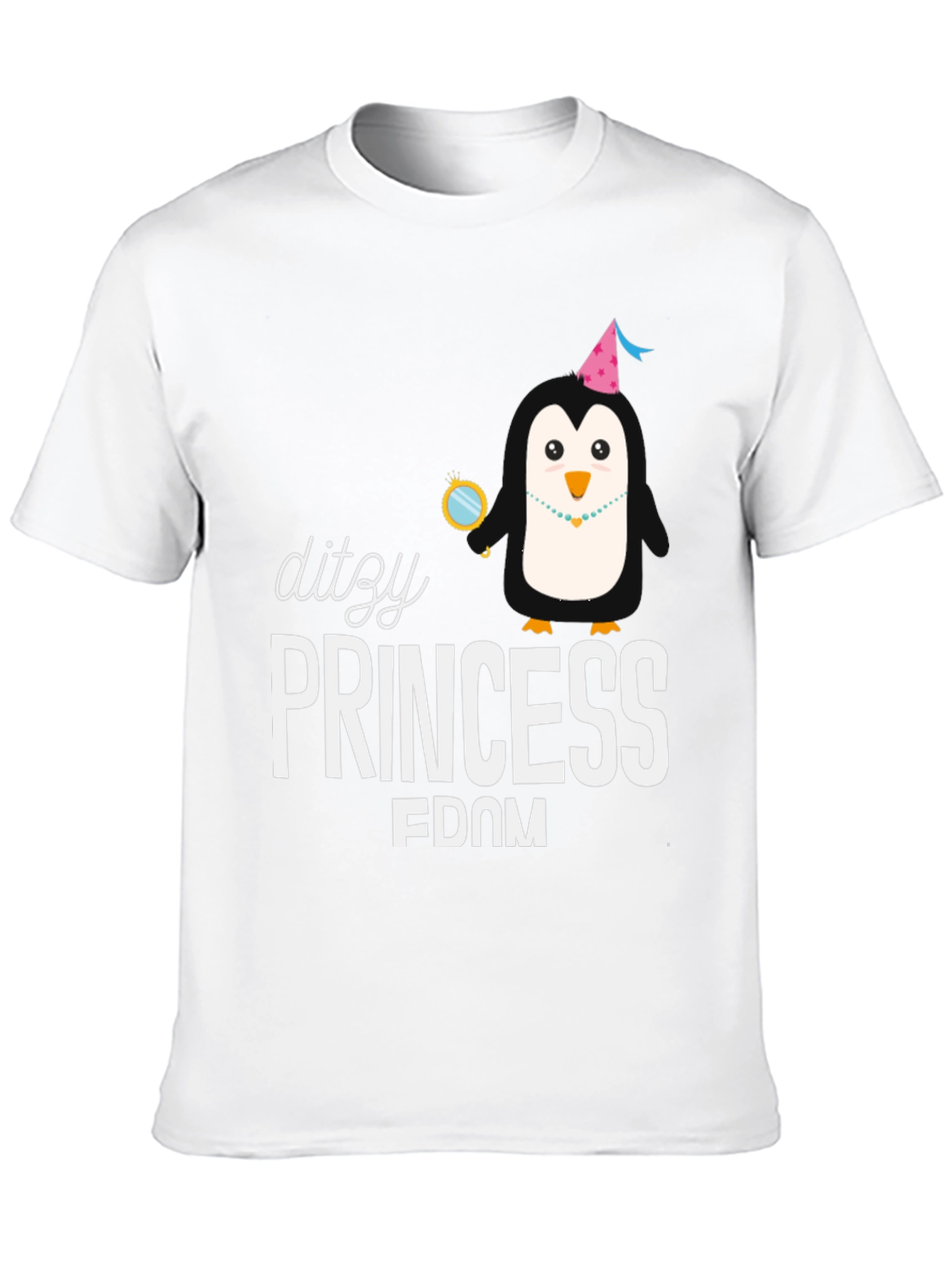 Dizzy Princess Penguin Tee - Unique Graphic Print Shirt