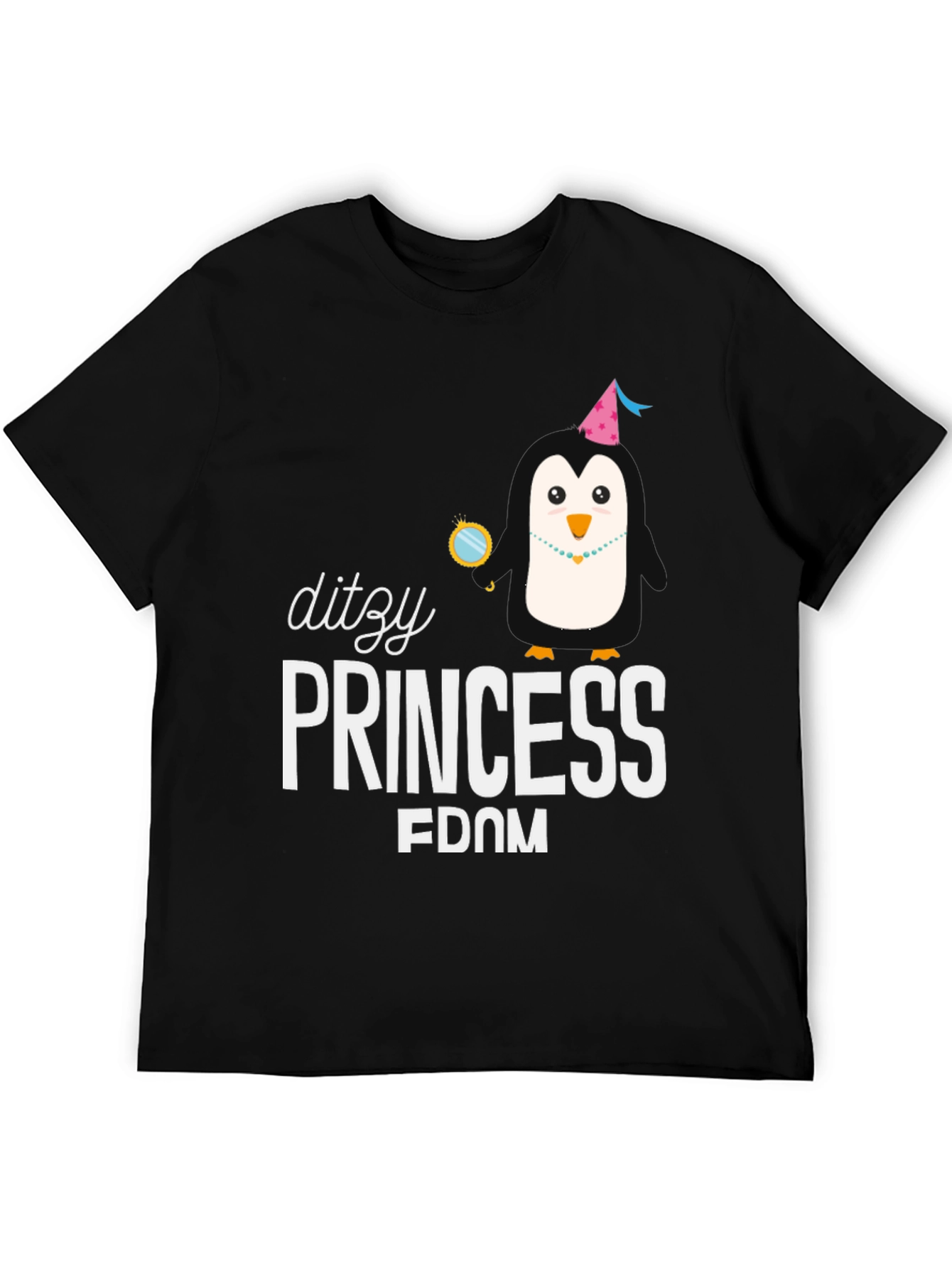 Dizzy Princess Penguin Tee - Unique Graphic Print Shirt