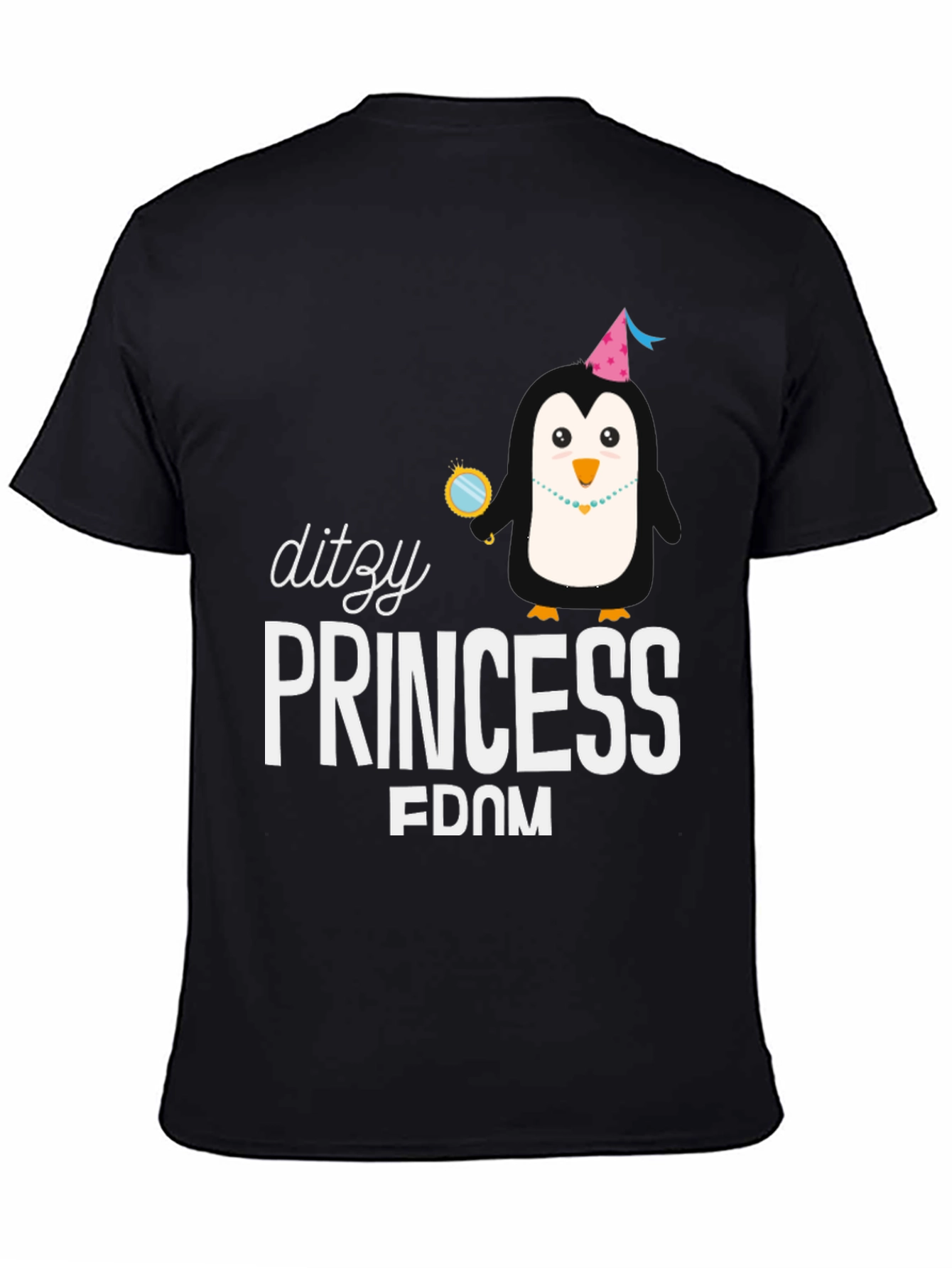 Dizzy Princess Penguin Tee - Unique Graphic Print Shirt
