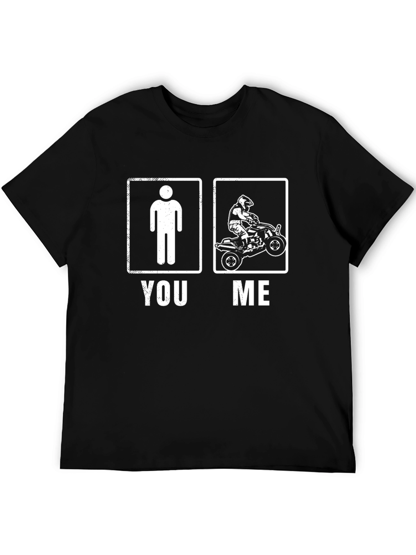 You vs Me ATV T-Shirt - Black Graphic Tee