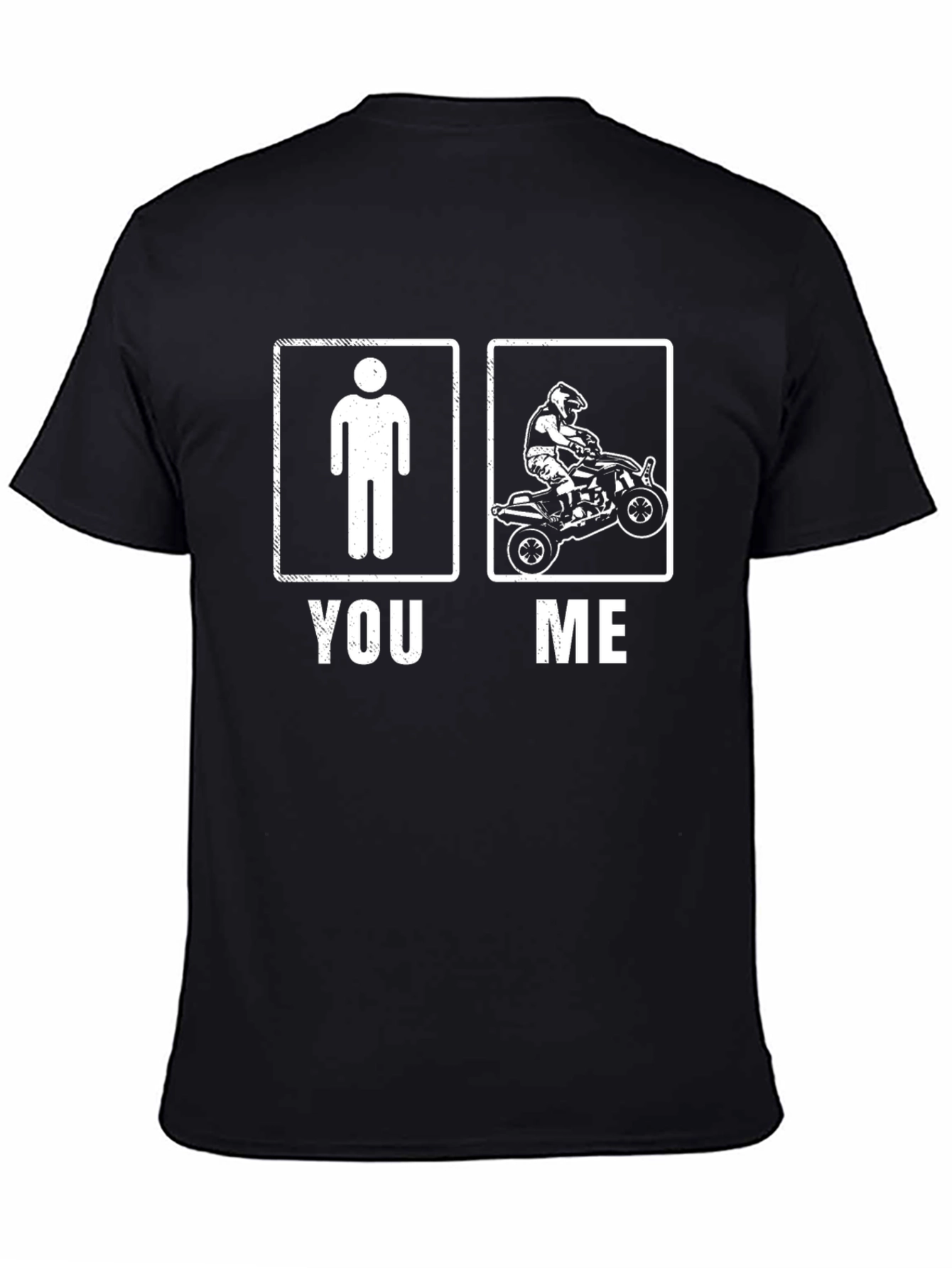 You vs Me ATV T-Shirt - Black Graphic Tee