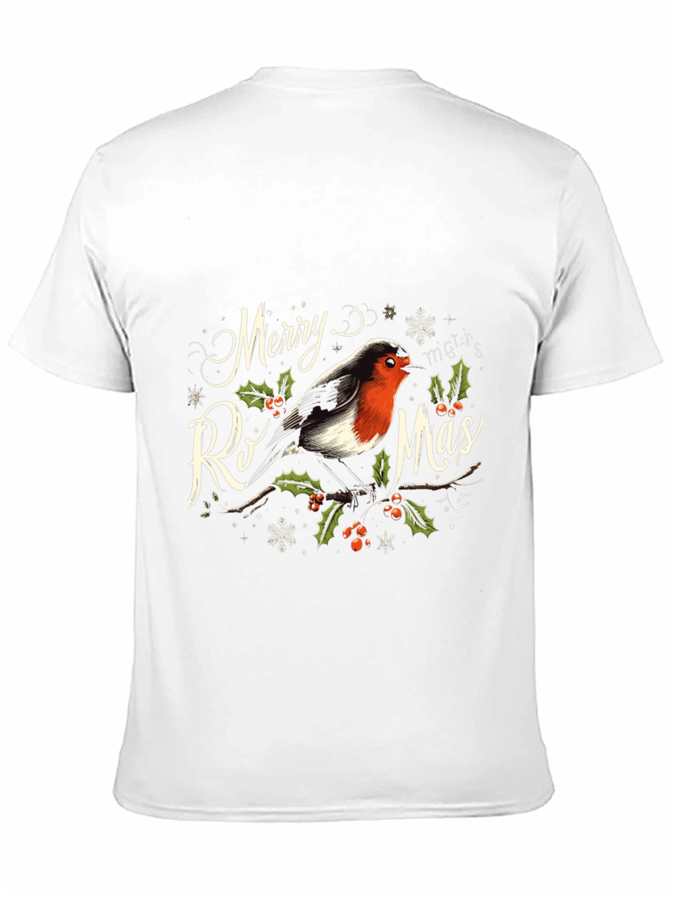 Merry Rismas T-Shirt - Holiday Bird Graphic