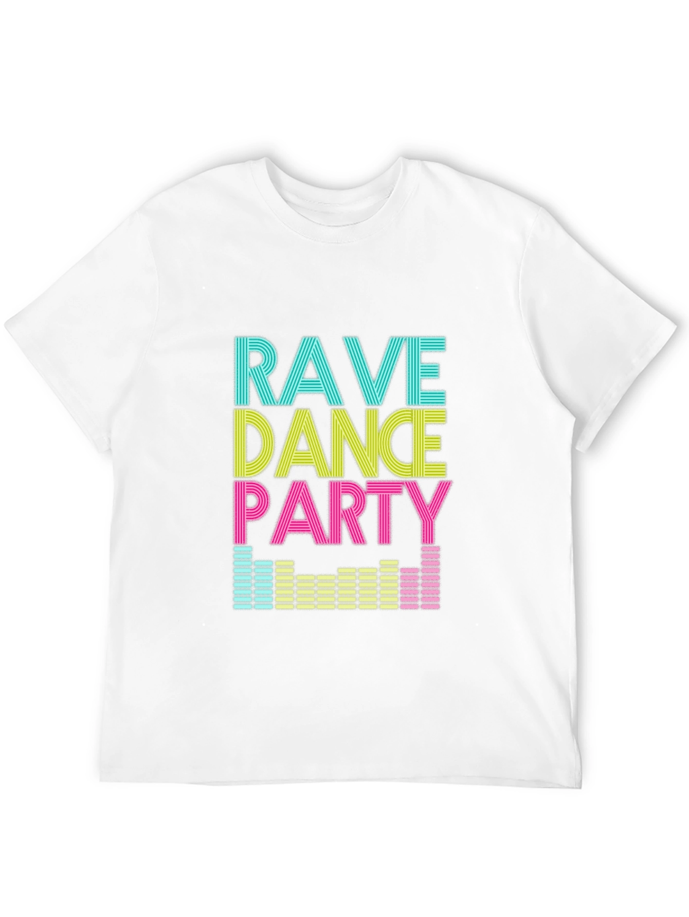 Rave Dance Party Graphic T-Shirt - Black