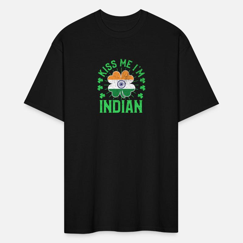 Kiss Me I'M Indian India Flag Shamrock St