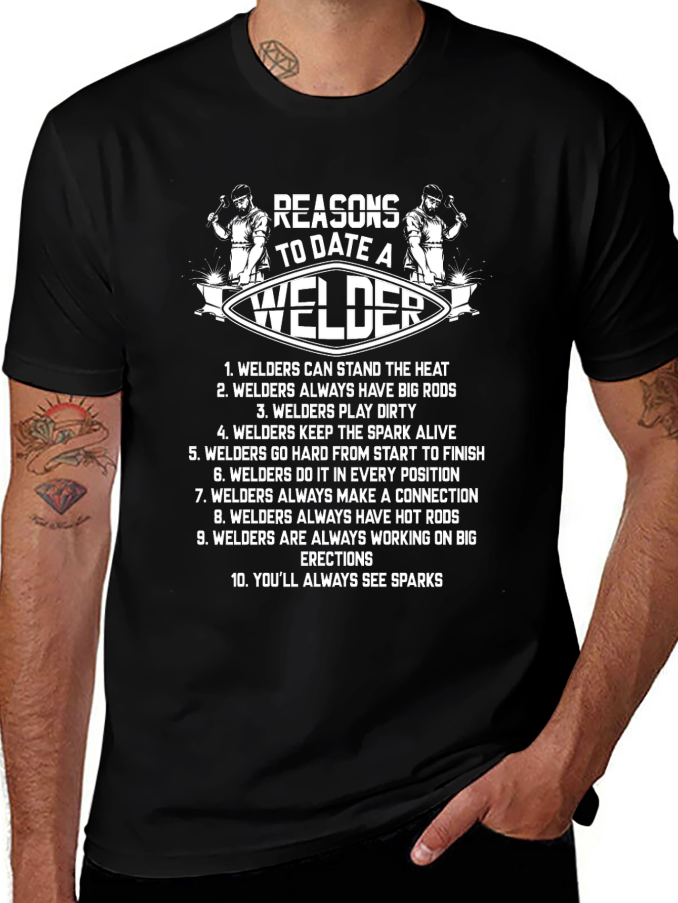 Reasons to Date a Welder Graphic T-Shirt