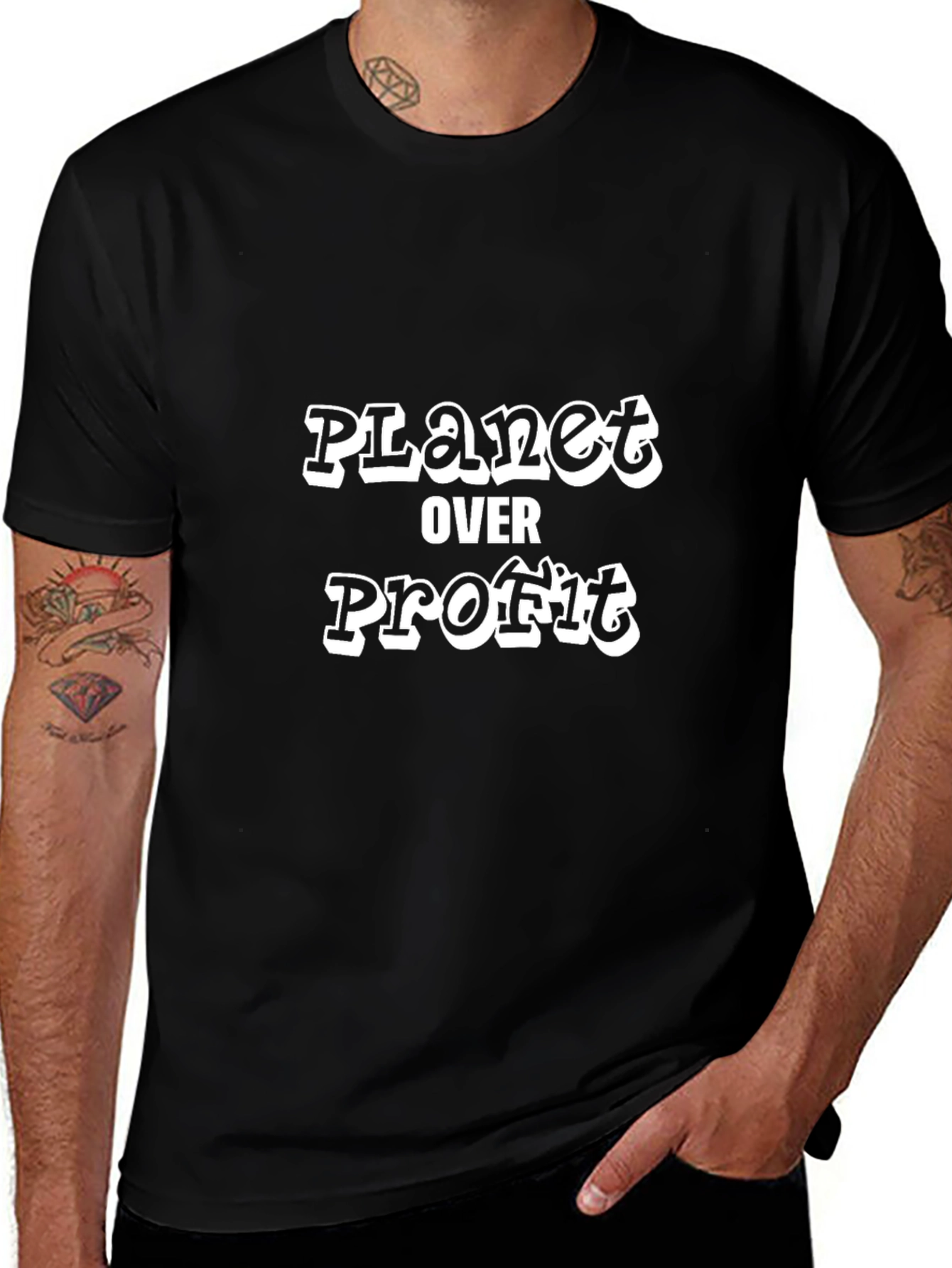Planet Over Profit Graphic Tee - Eco-Friendly Activism