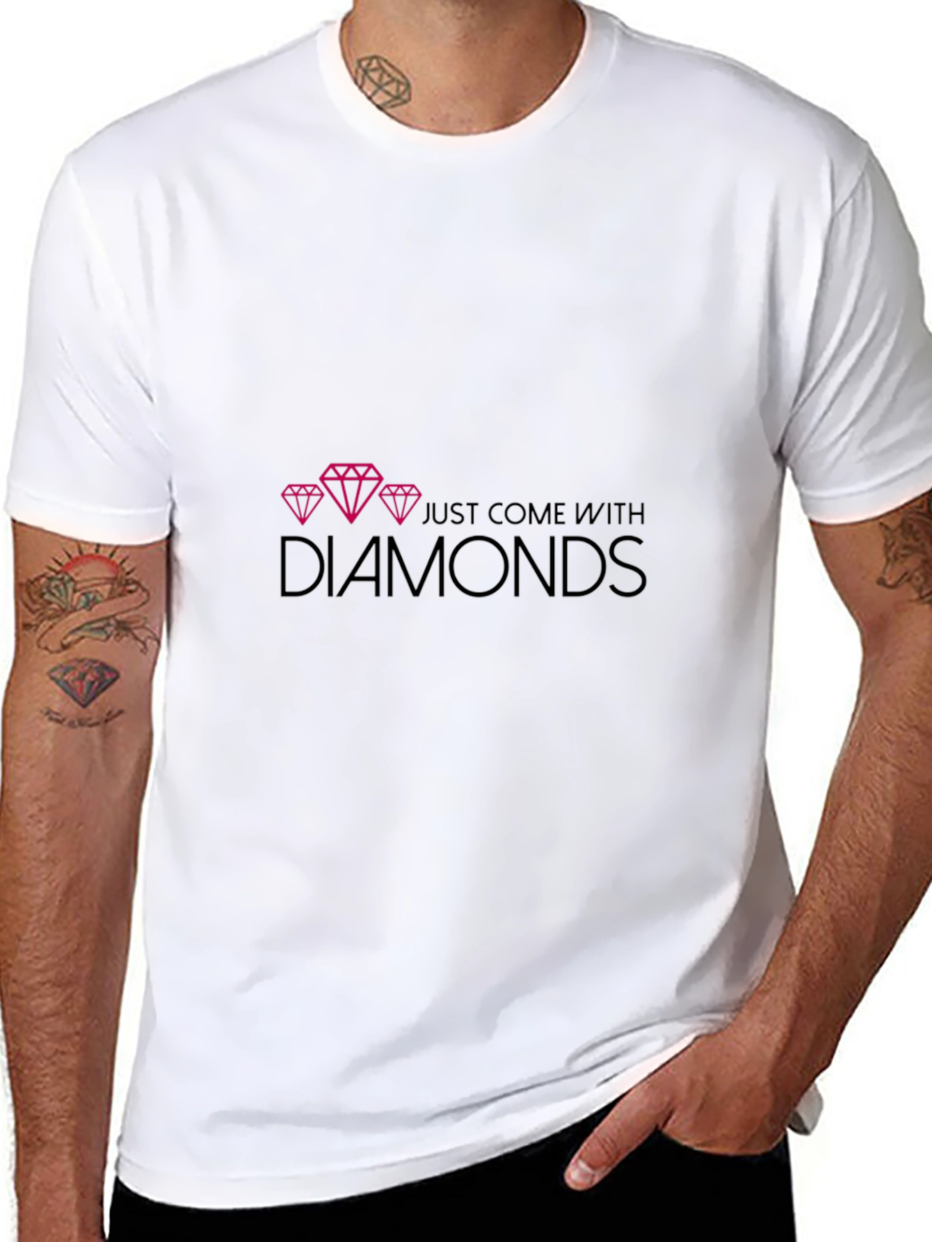 Diamonds Graphic T-Shirt - Just Come With Diamonds